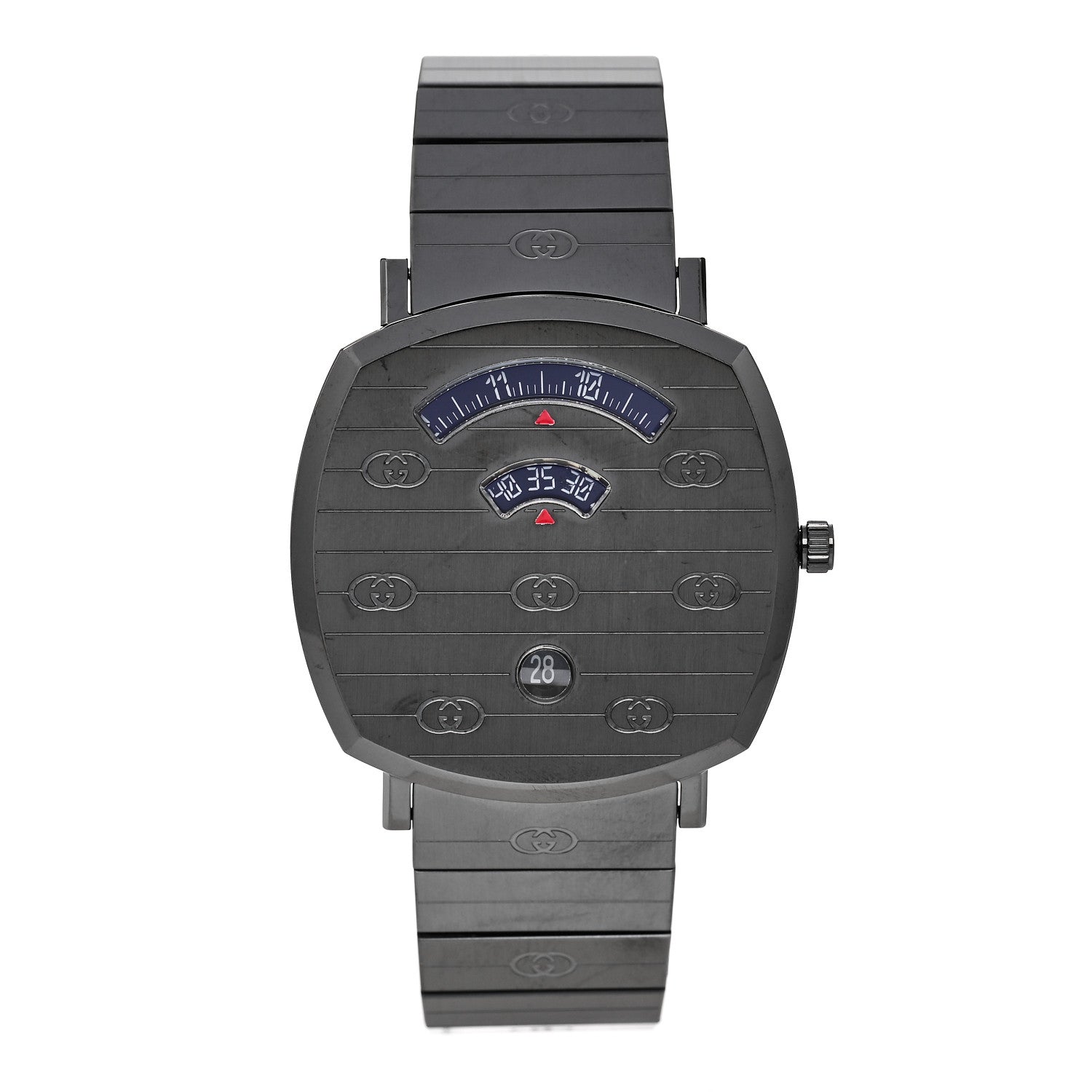 PVD Stainless Steel 38mm Grip Quartz Watch Black
