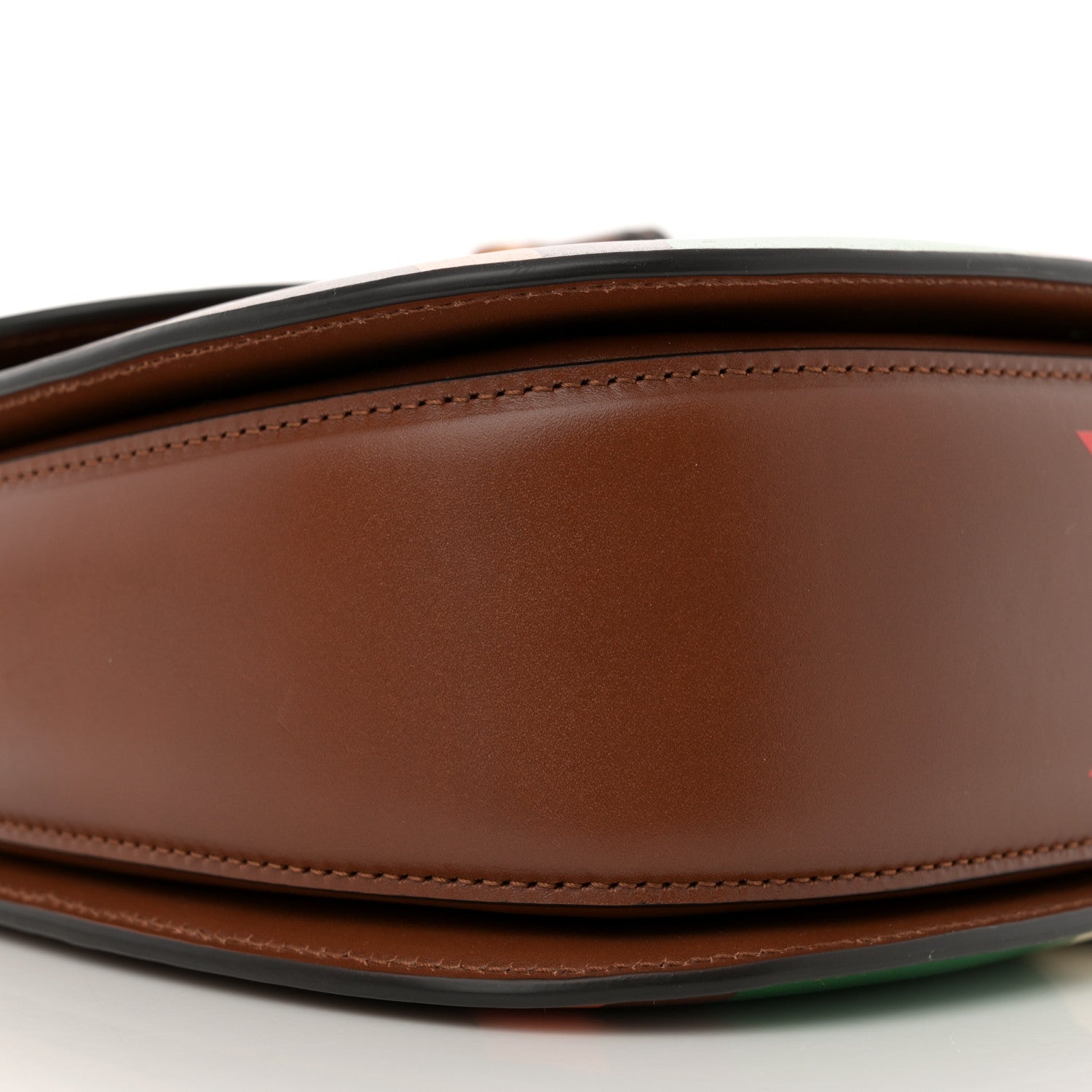 Calfskin Geometric Print Medium Bamboo 1947 Top Handle Bag Brown