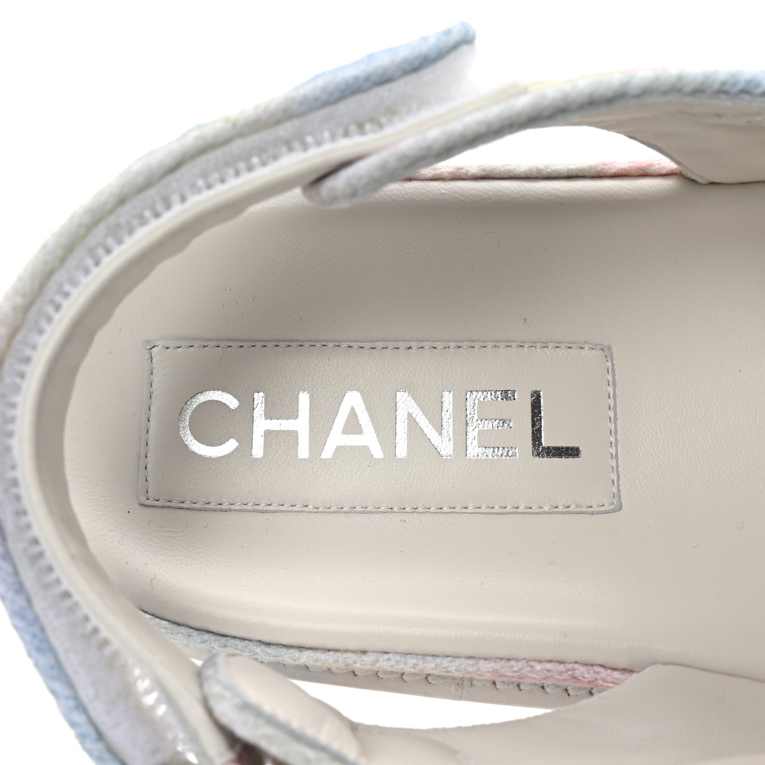 Printed Fabric Quilted Dad Sandals 41 Green Pink Blue