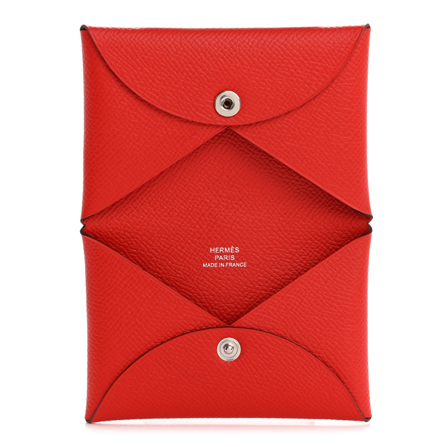 Epsom Calvi Card Case Rouge Piment