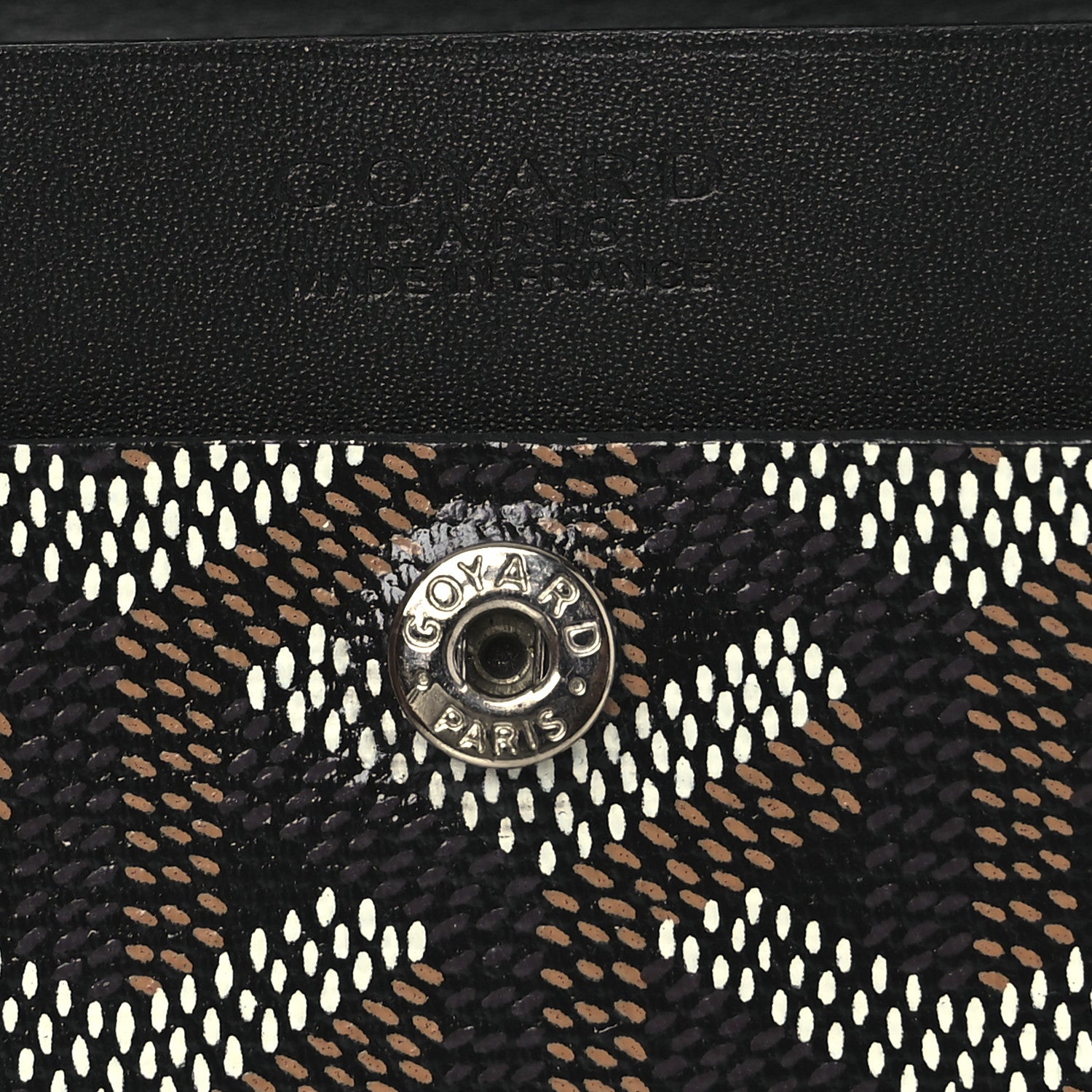 Goyardine Marigny Coin Purse Wallet Black Gold