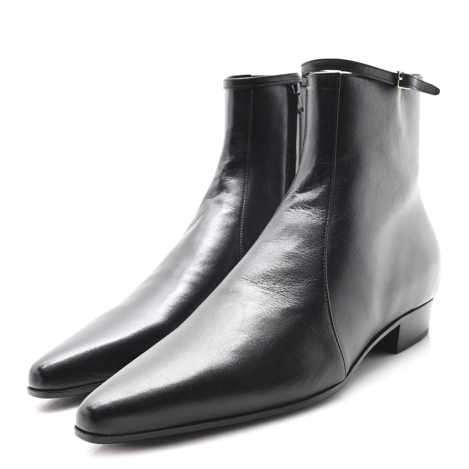 Calfskin Mens Arsun Ankle Boots 41.5 Black