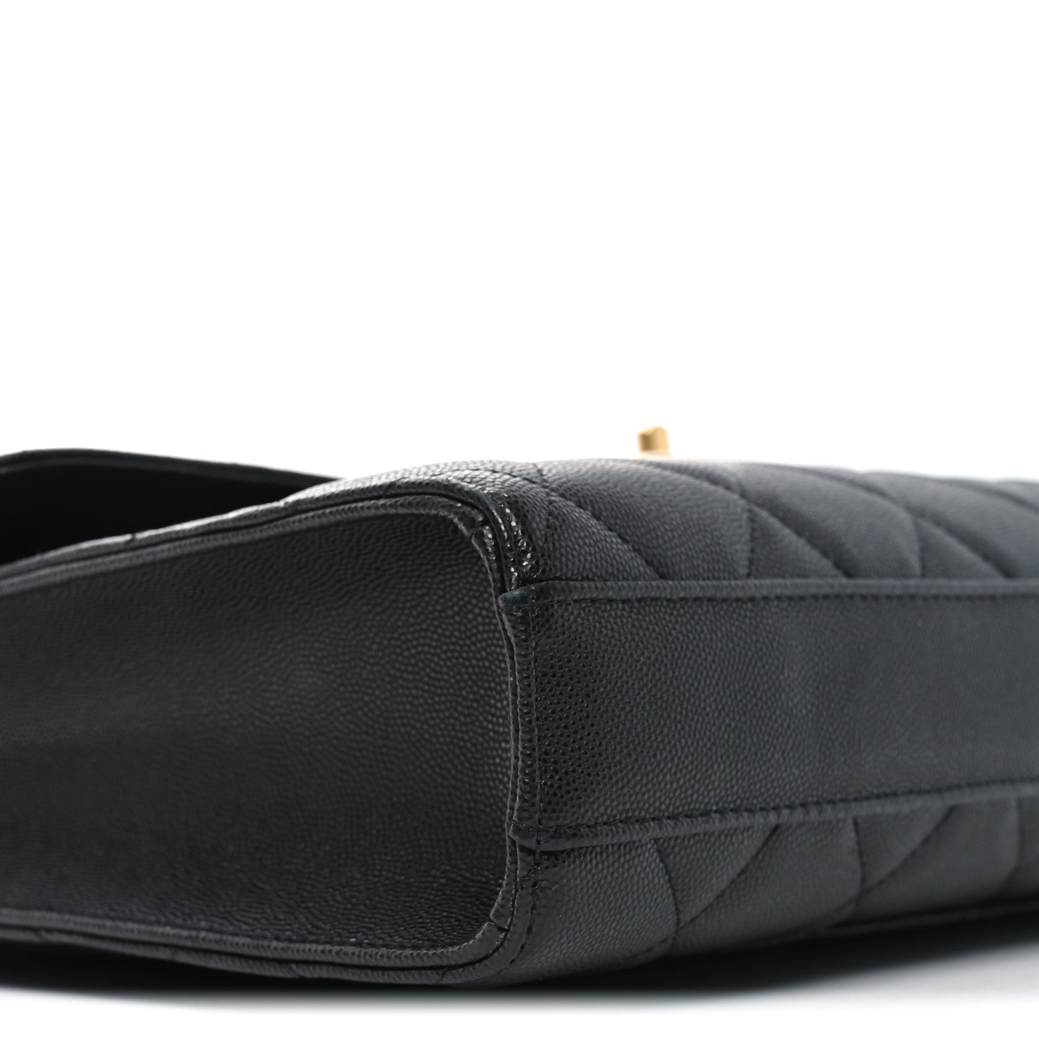 Caviar Quilted Carry Me Top Handle Flap Black