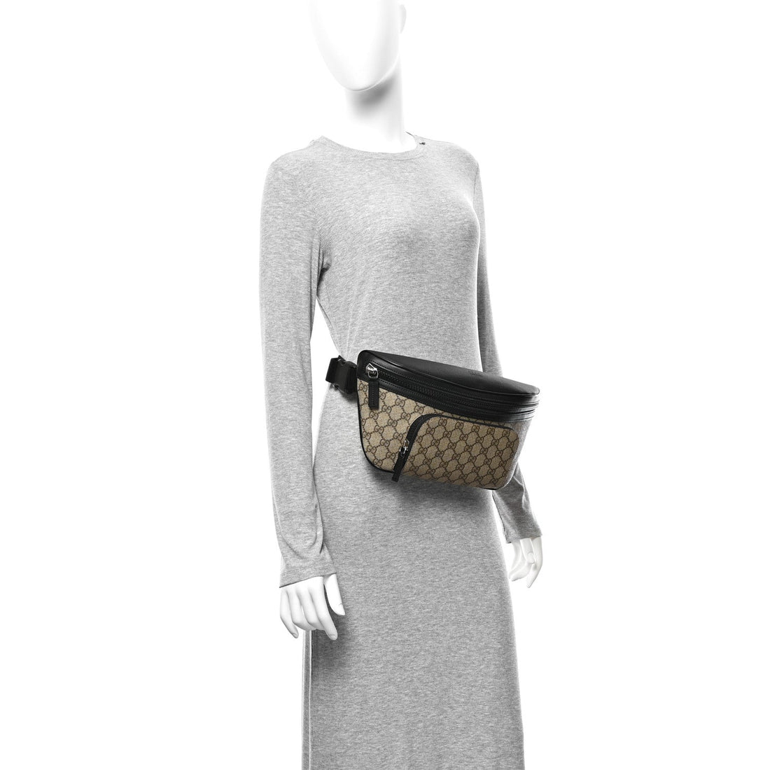 GG Supreme Monogram Belt Bag Black