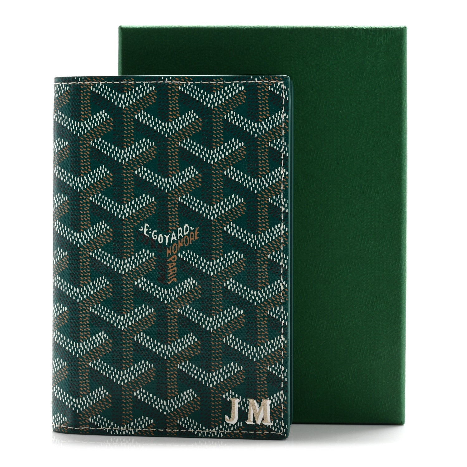 Goyardine Passport Wallet Green