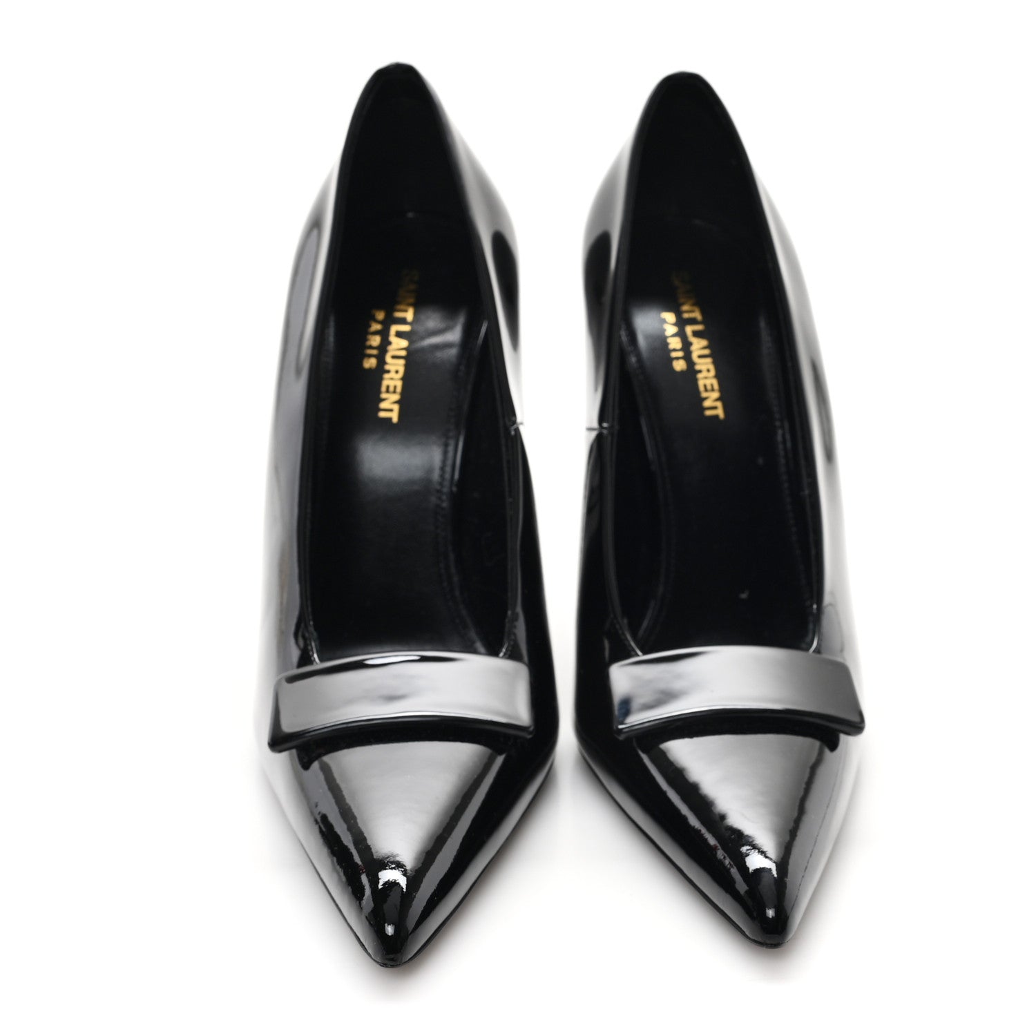 Patent Calfskin Kayla 110 Pumps 39 Black