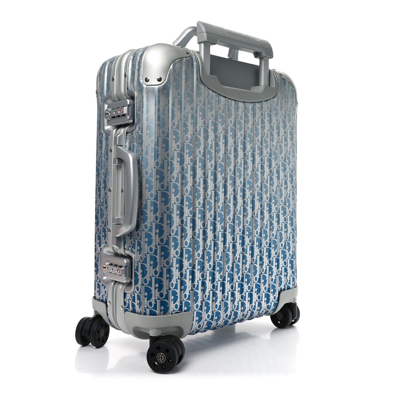 X RIMOWA Aluminum Gradient Cabin Luggage Blue Multi