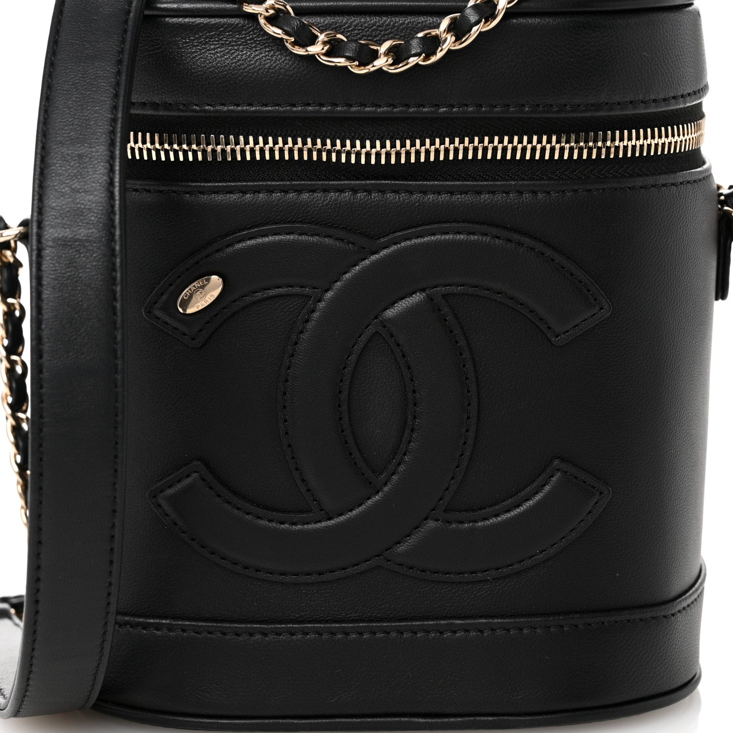 Lambskin Timeless Vanity Cosmetic Case Black