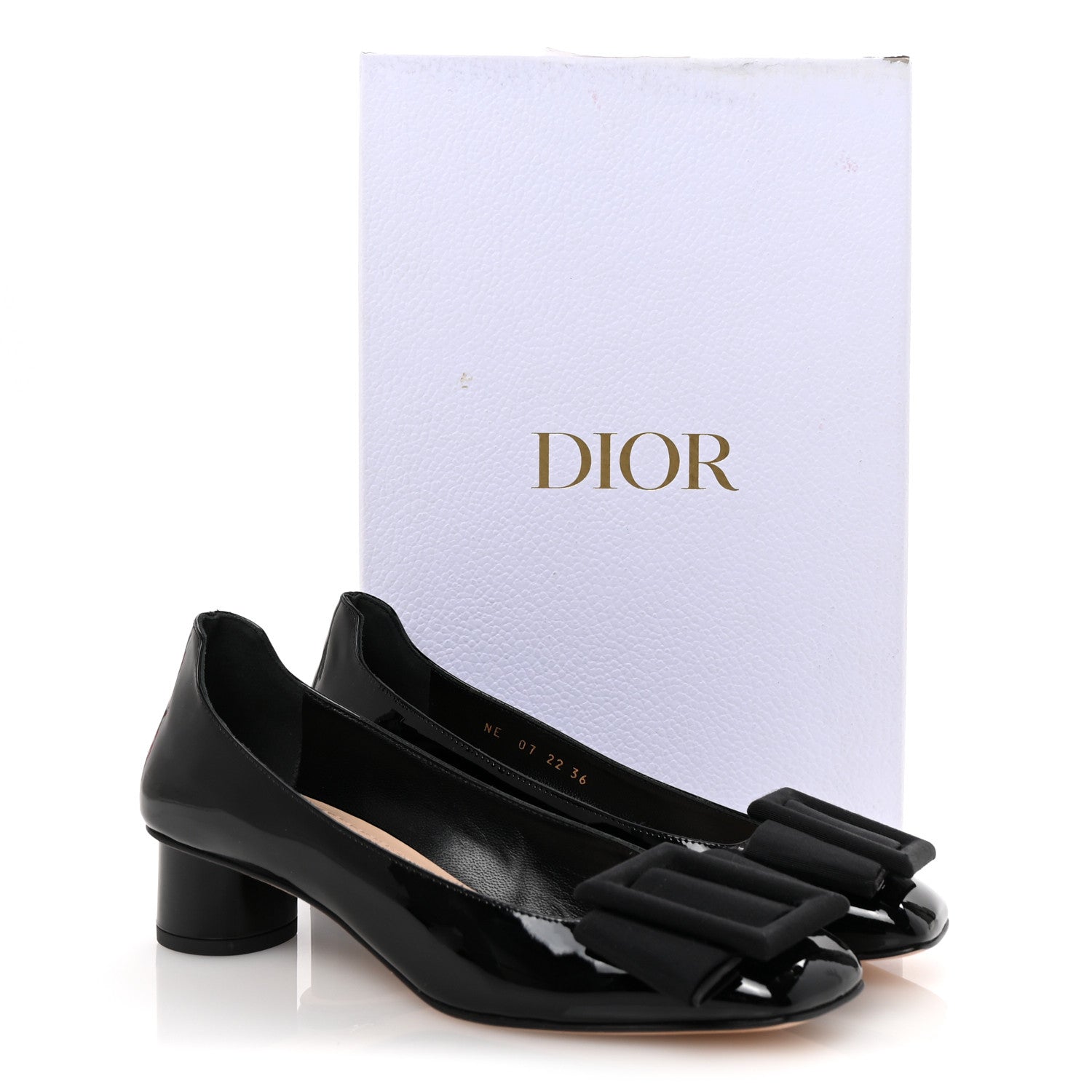 Patent Grosgrain Bow Idylle 35mm Pumps 36 Black