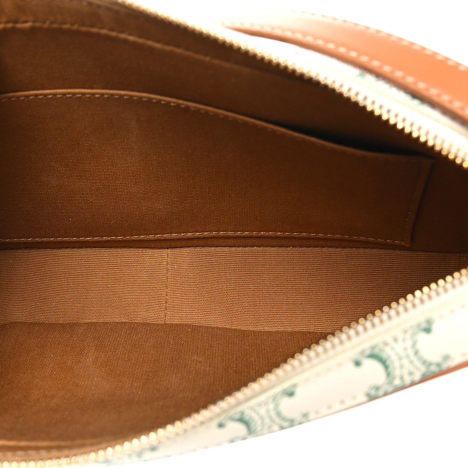 Triomphe Canvas Calfskin Camera Shoulder Bag Green