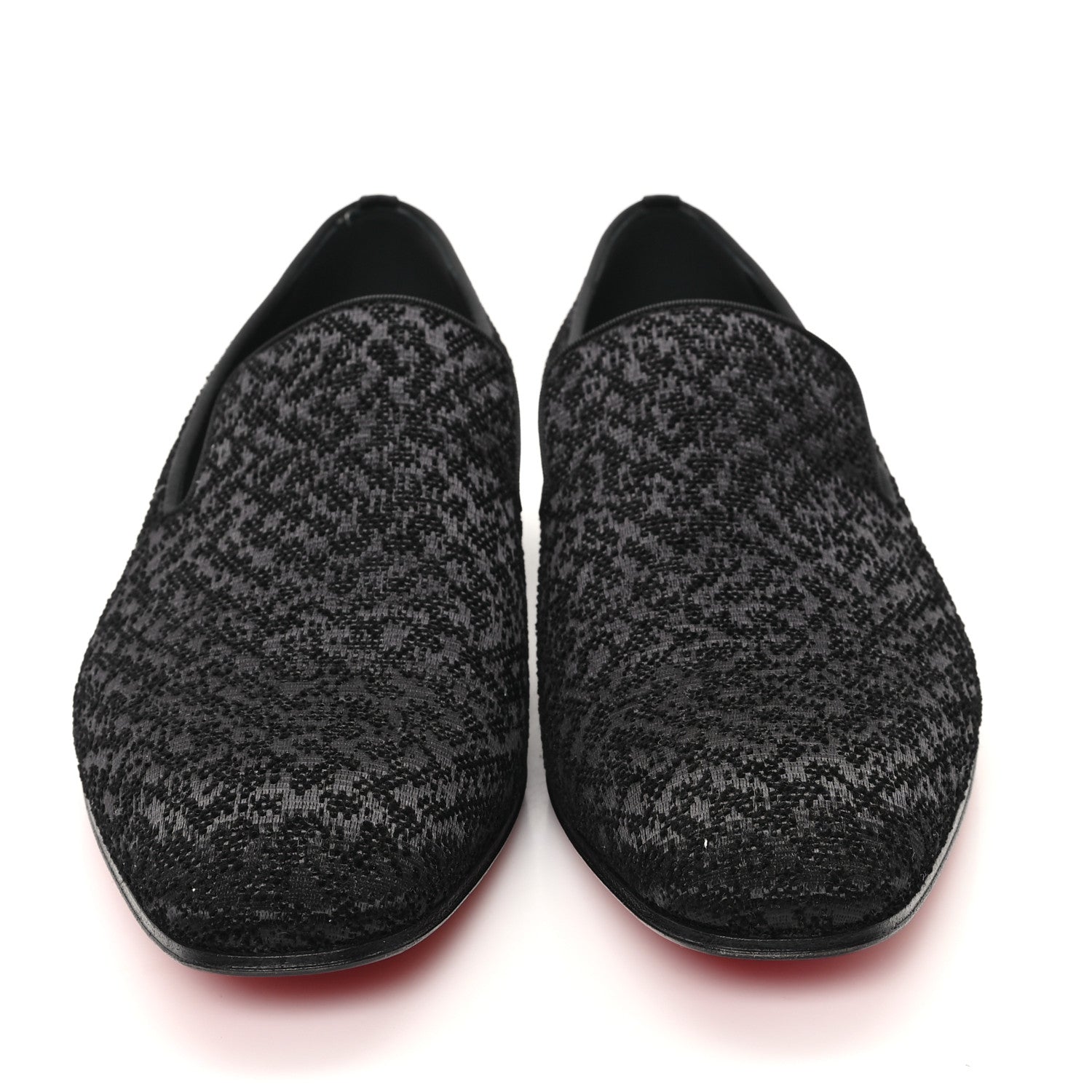 Embroidered Mens Flat Loafer 43 Black