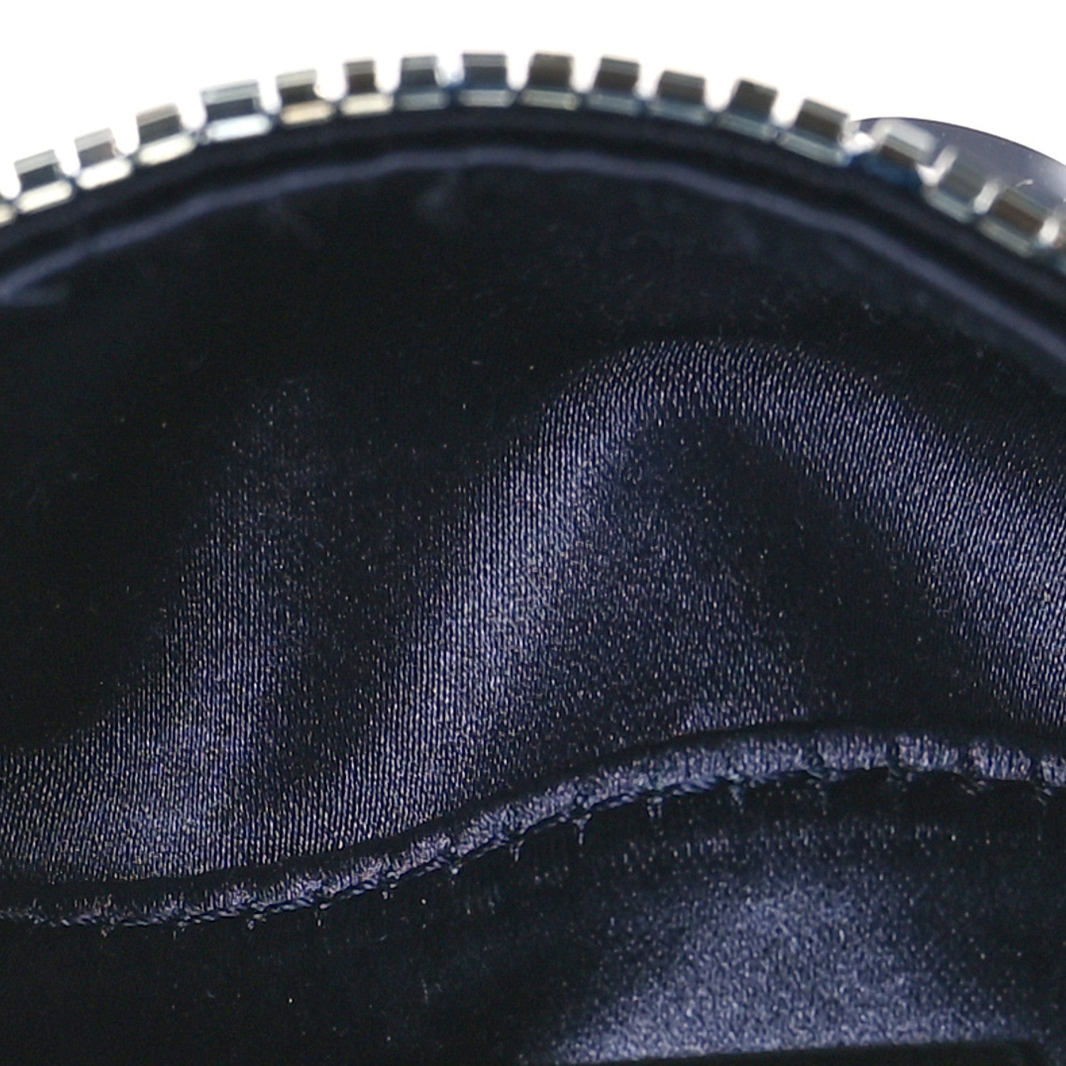 Sequin Paillettes Shiny Nappa Sex and the City Nano Maxi Buckle Baguette Charm Blue