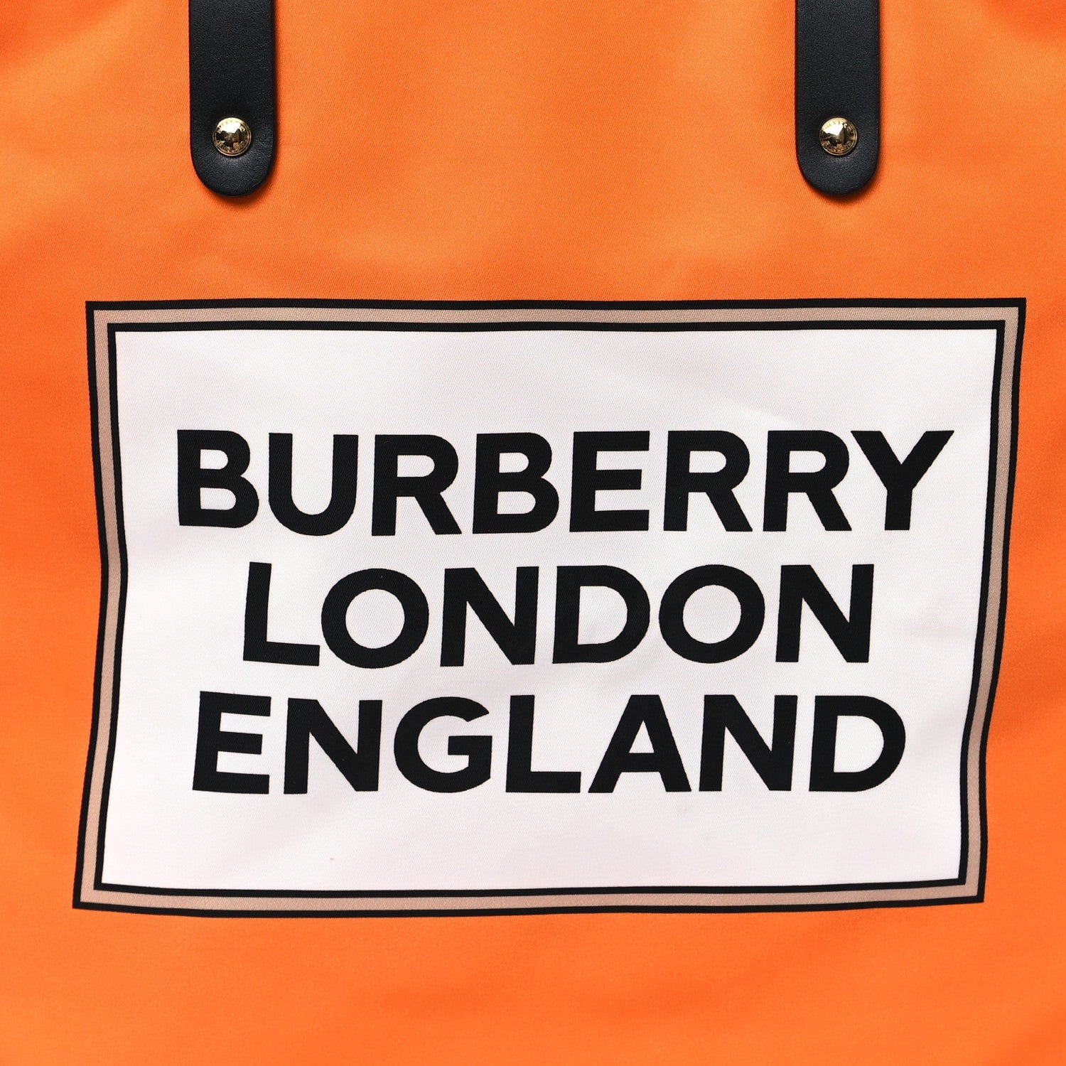 Nylon London England Print Logo Flat Tote Orange