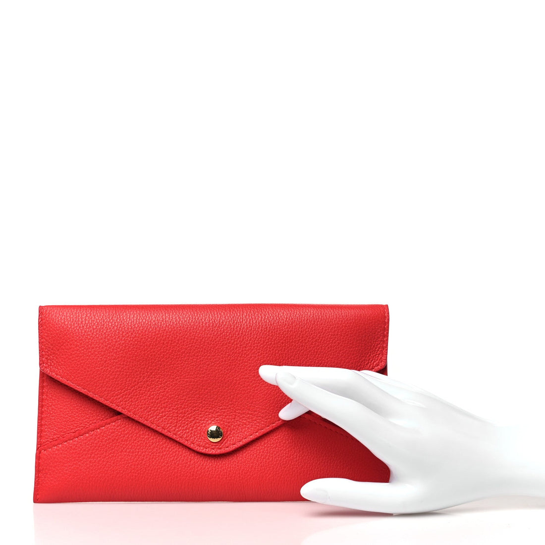 Calfskin Envelope Pouch Red