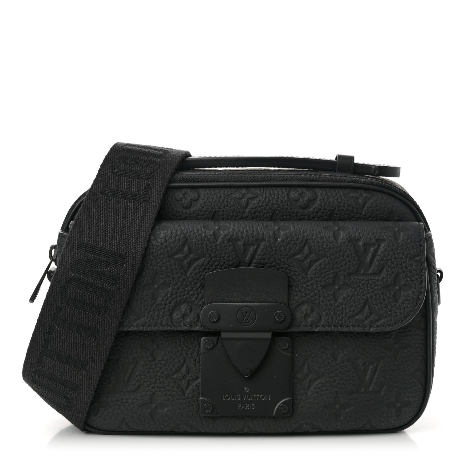 Taurillon Monogram S Lock Messenger Black