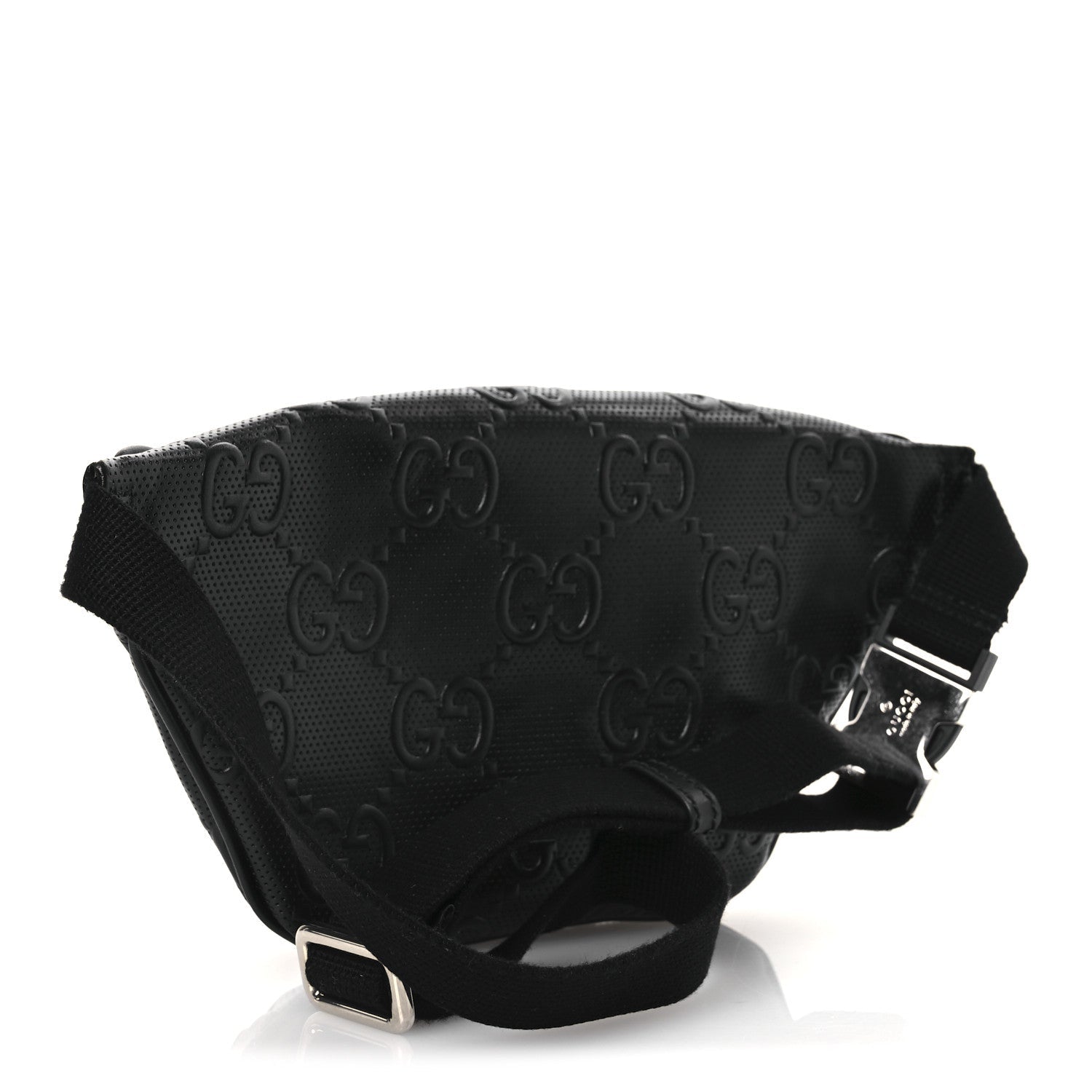 Calfskin GG Tennis Embossed Belt Bag Black