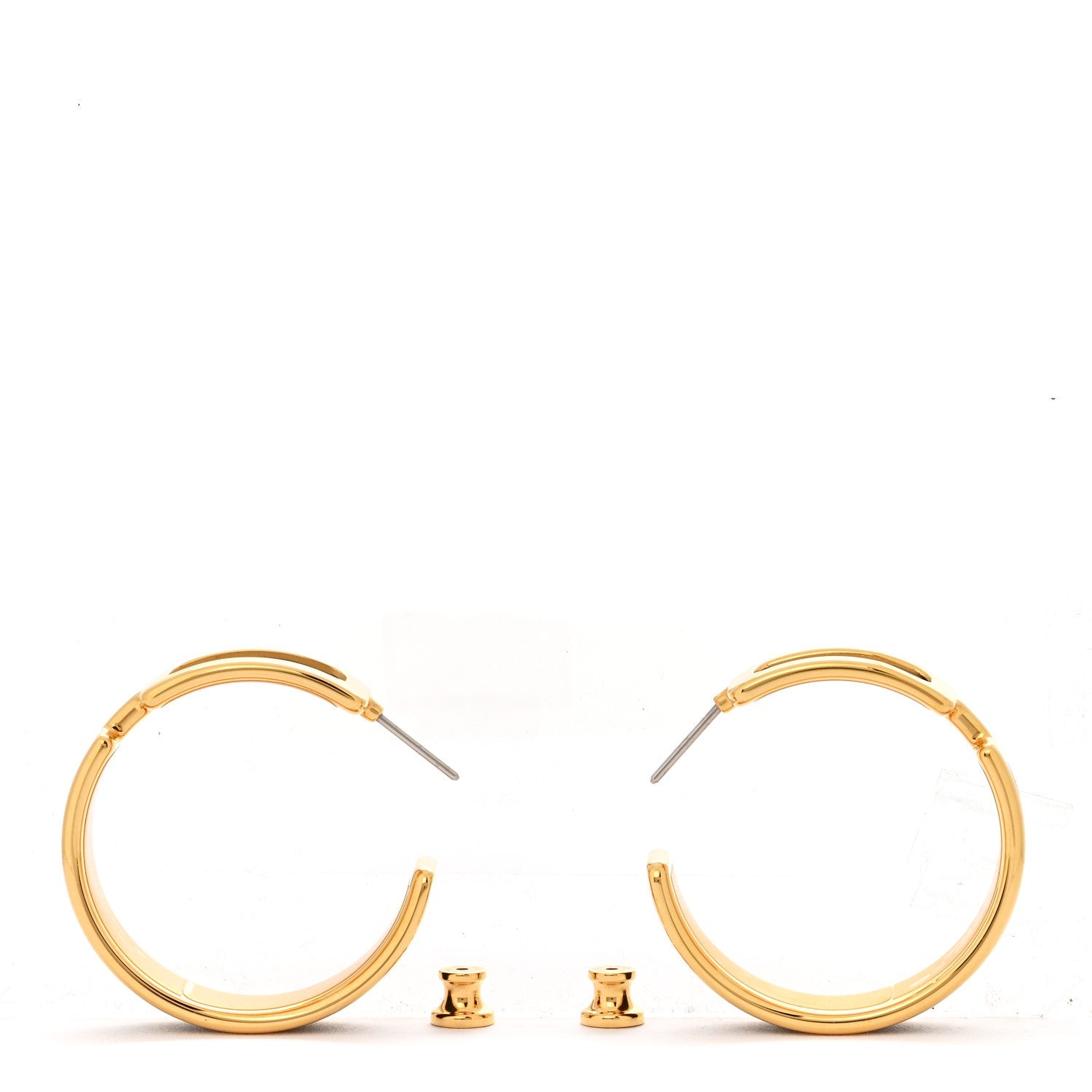 Box Calfskin Olympe Hoop Earrings Black