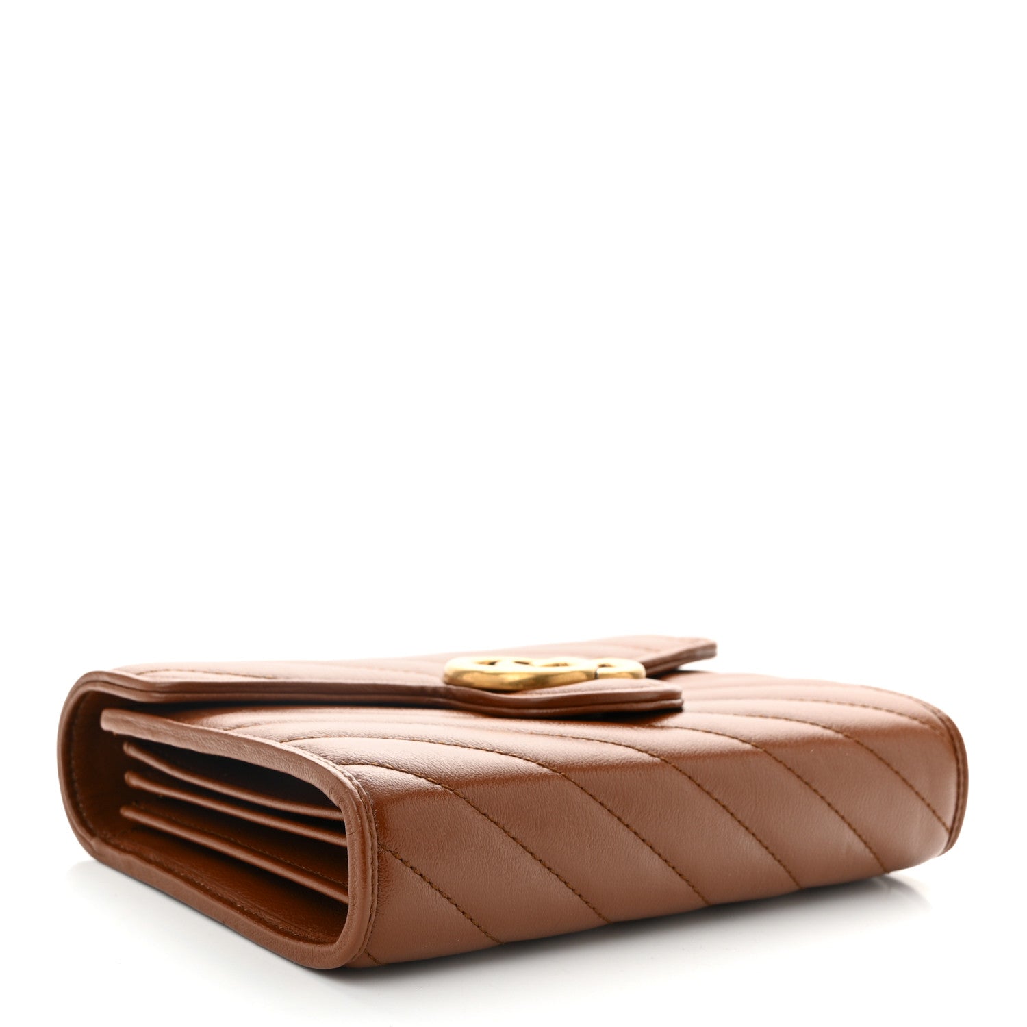 Azalea Calfskin Matelasse Diagonal GG Marmont Chain Wallet Cuir