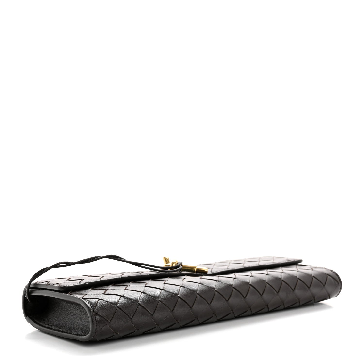 Nappa Intrecciato Long Andiamo Top Handle Clutch Fondant