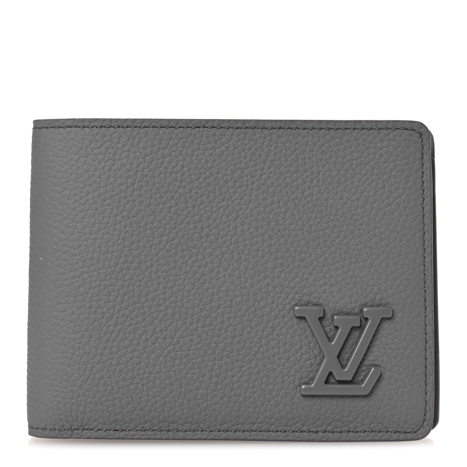 Grained Calfskin Aerogram Multiple Wallet Gris