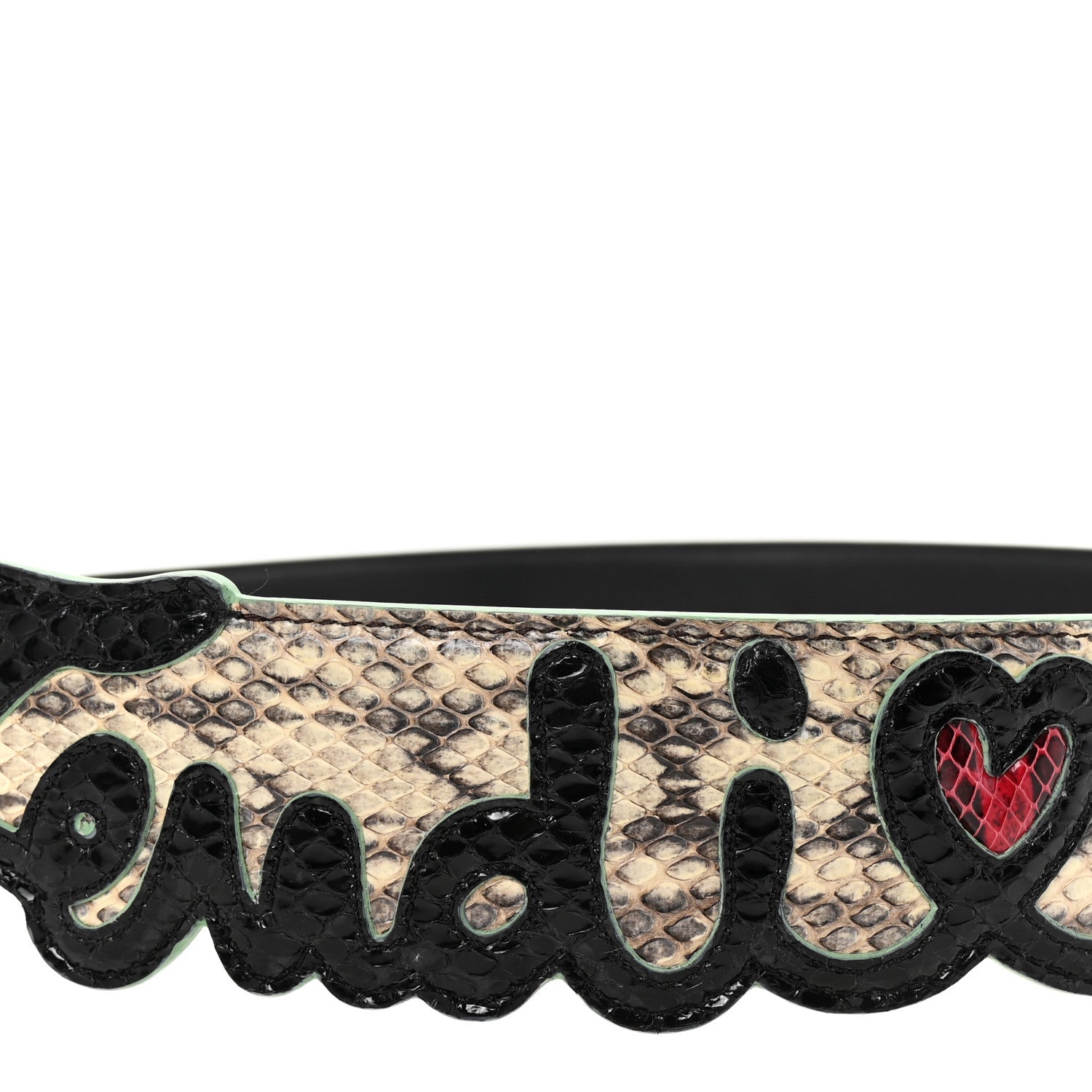 Calfskin Elaphe Open Your Heart Strap You