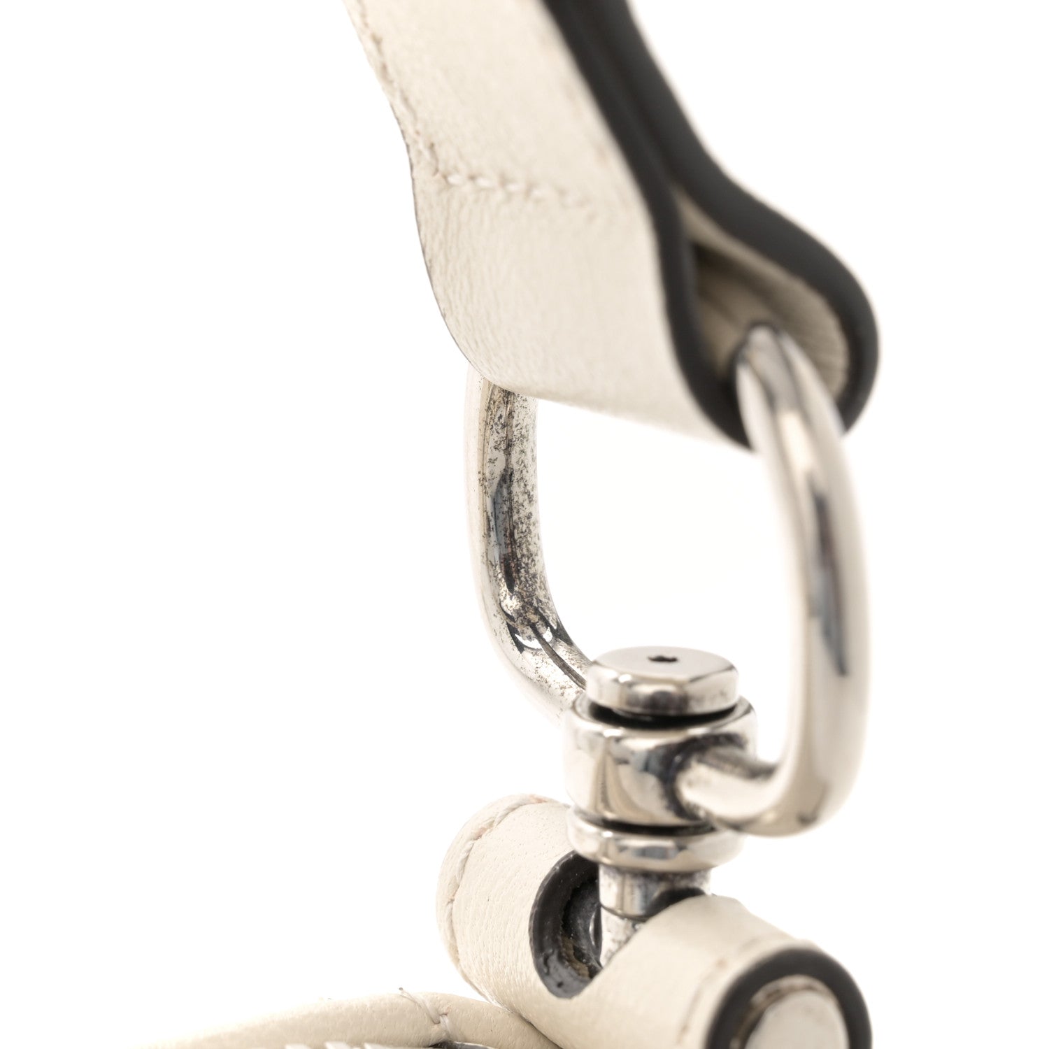 Sakai Be Green Calfskin Diagonal Stitched Mini Blondie Barrel Shoulder Bag Mystic White