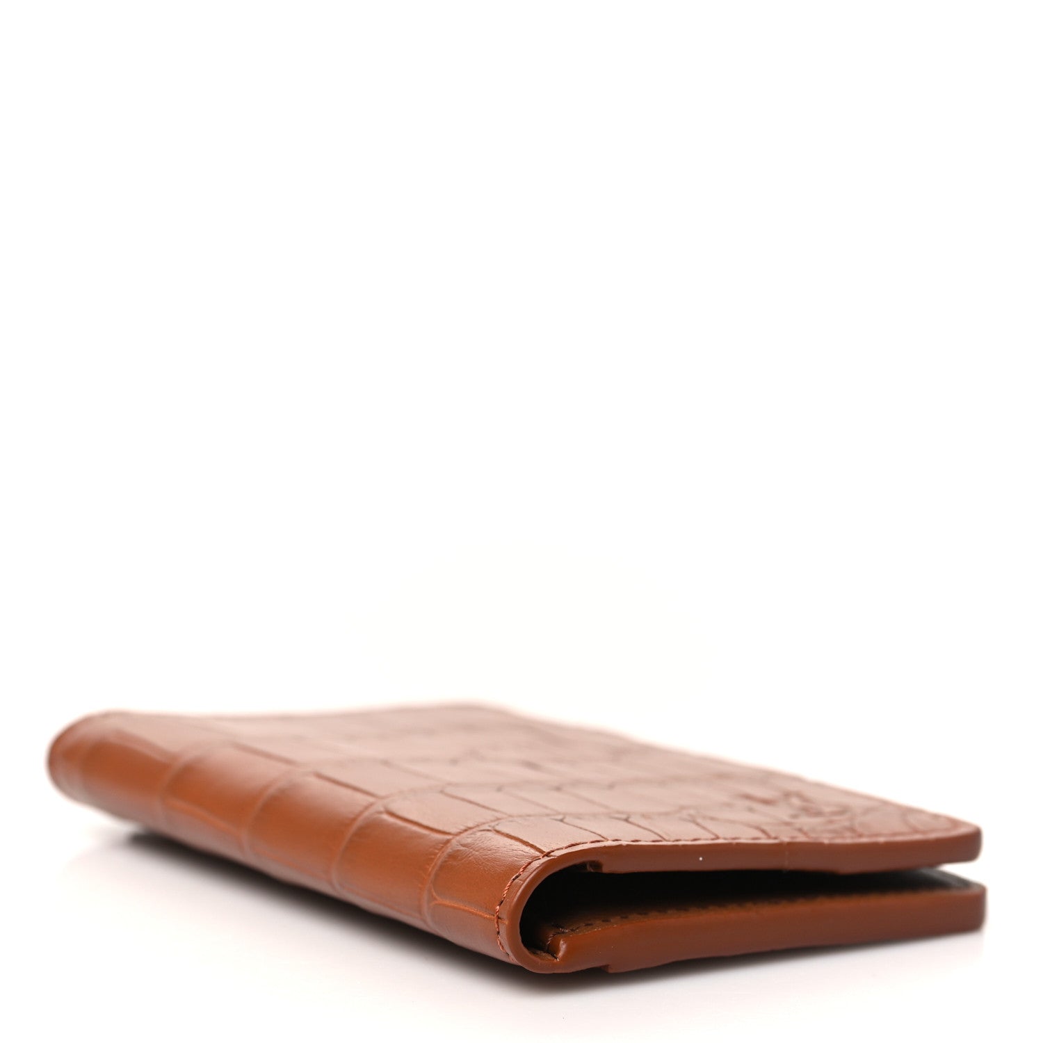 Crocodile Pocket Organizer Cognac