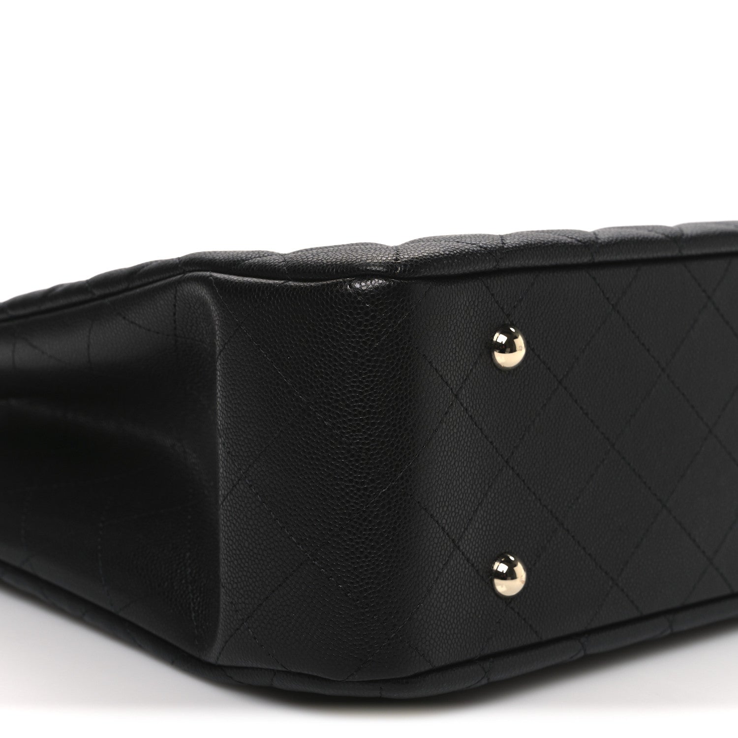 Caviar Quilted Large CC Shopping Tote Black