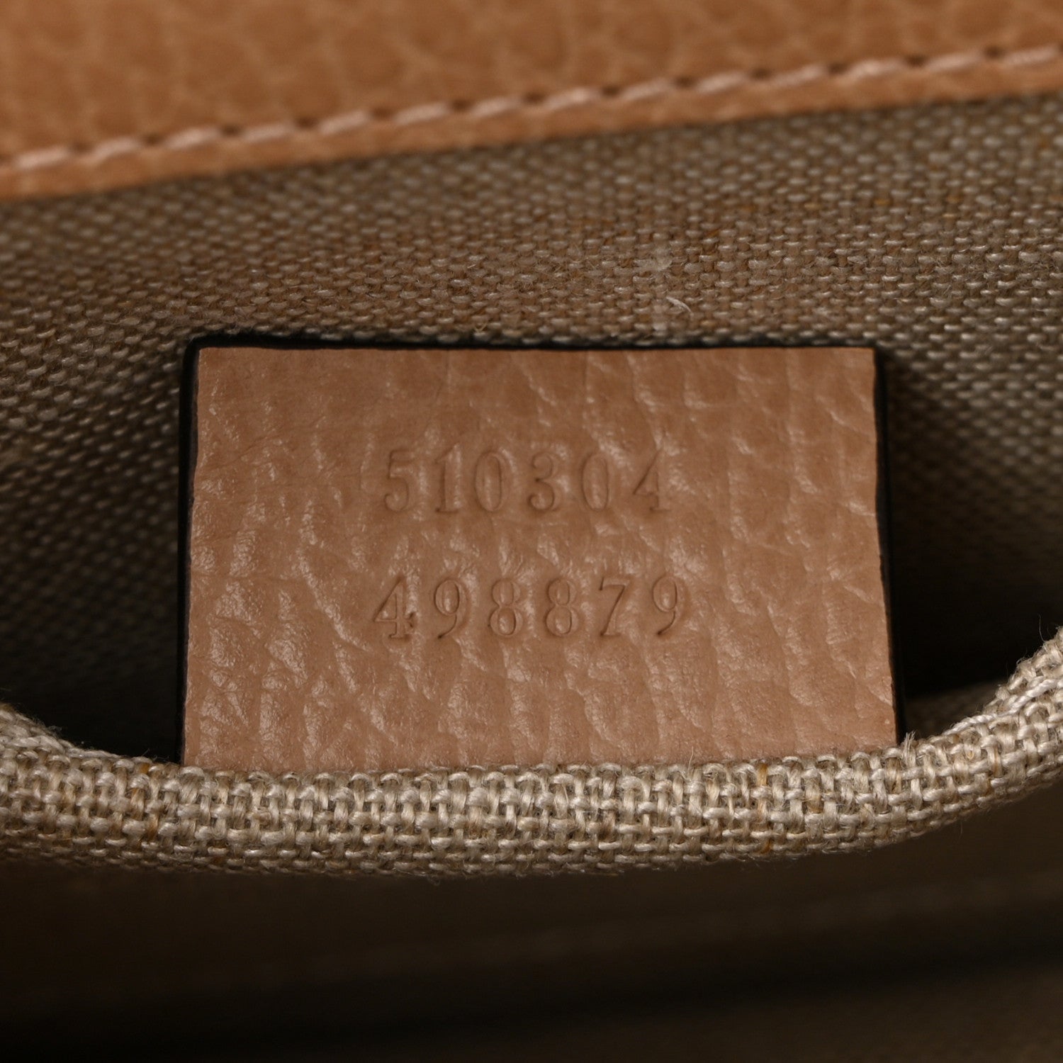 Dollar Calfskin Small Interlocking G Shoulder Bag Camelia