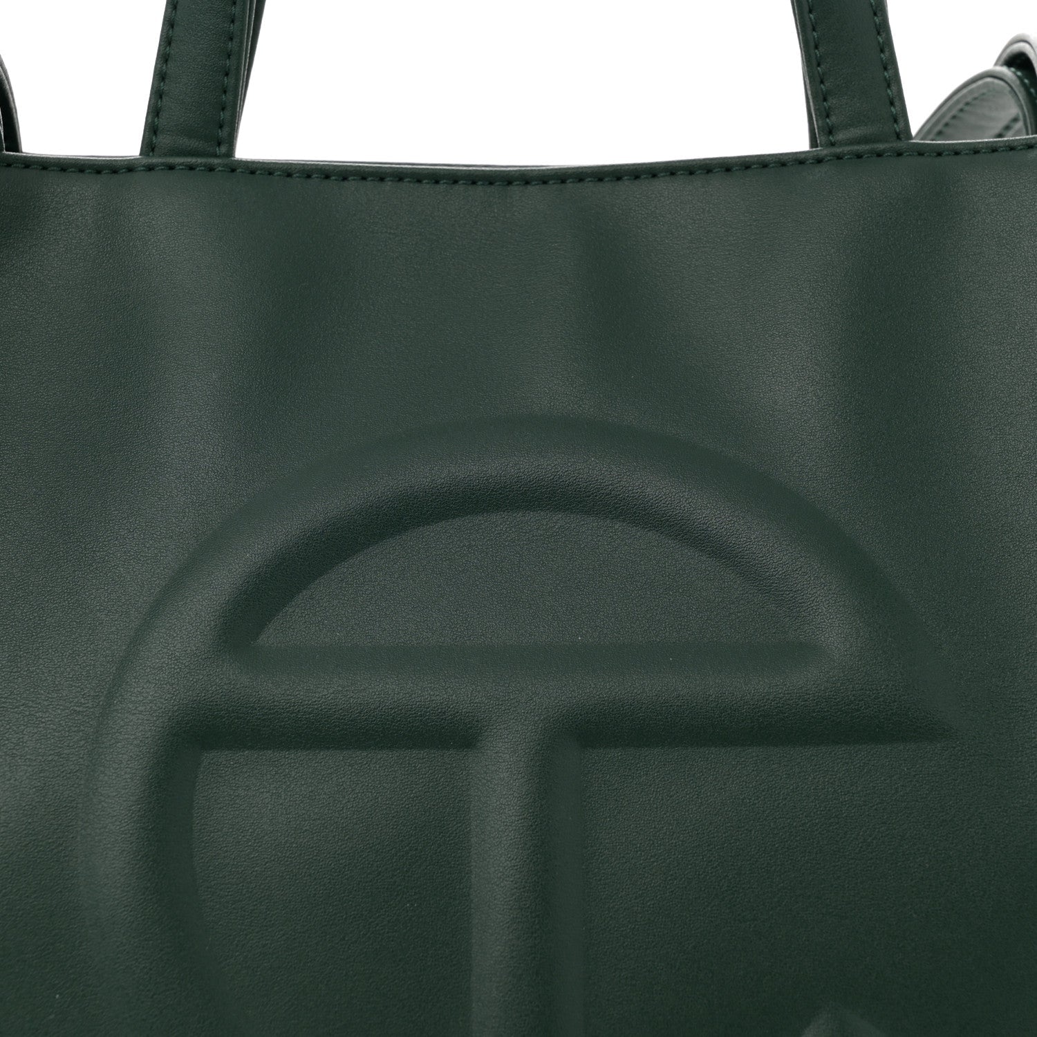 Vegan Leather Medium Shopping Bag Leaf