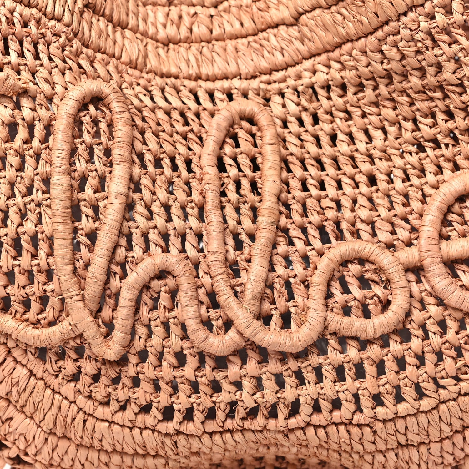 Raffia Calfskin Summer Banana Hobo Summery Beige