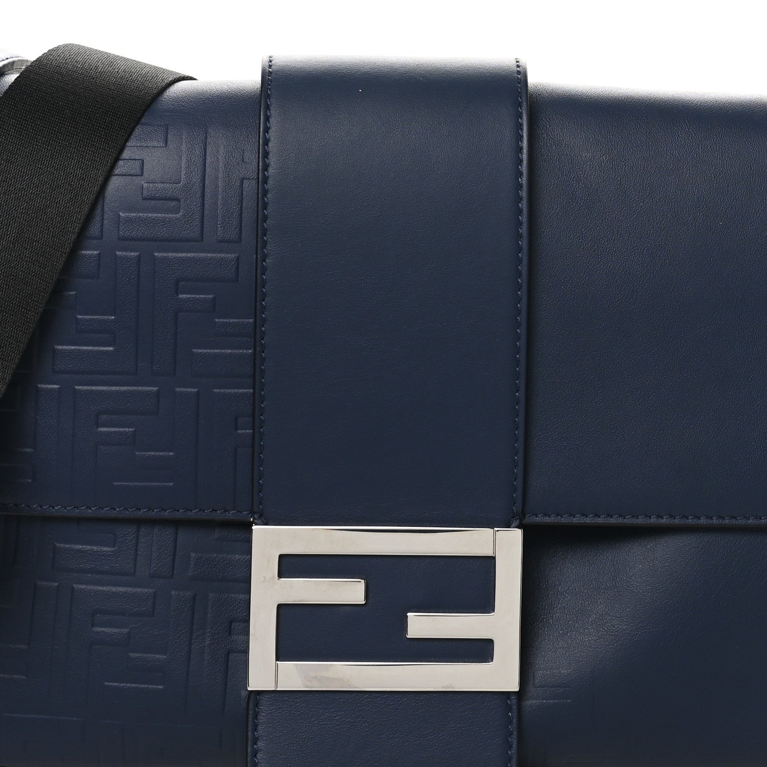 Vitello Grace FF Gradient Embossed Large Baguette Blueberry