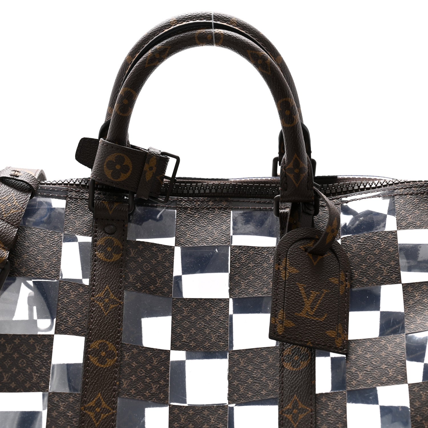 PVC Monogram Chess Keepall Bandouliere 50