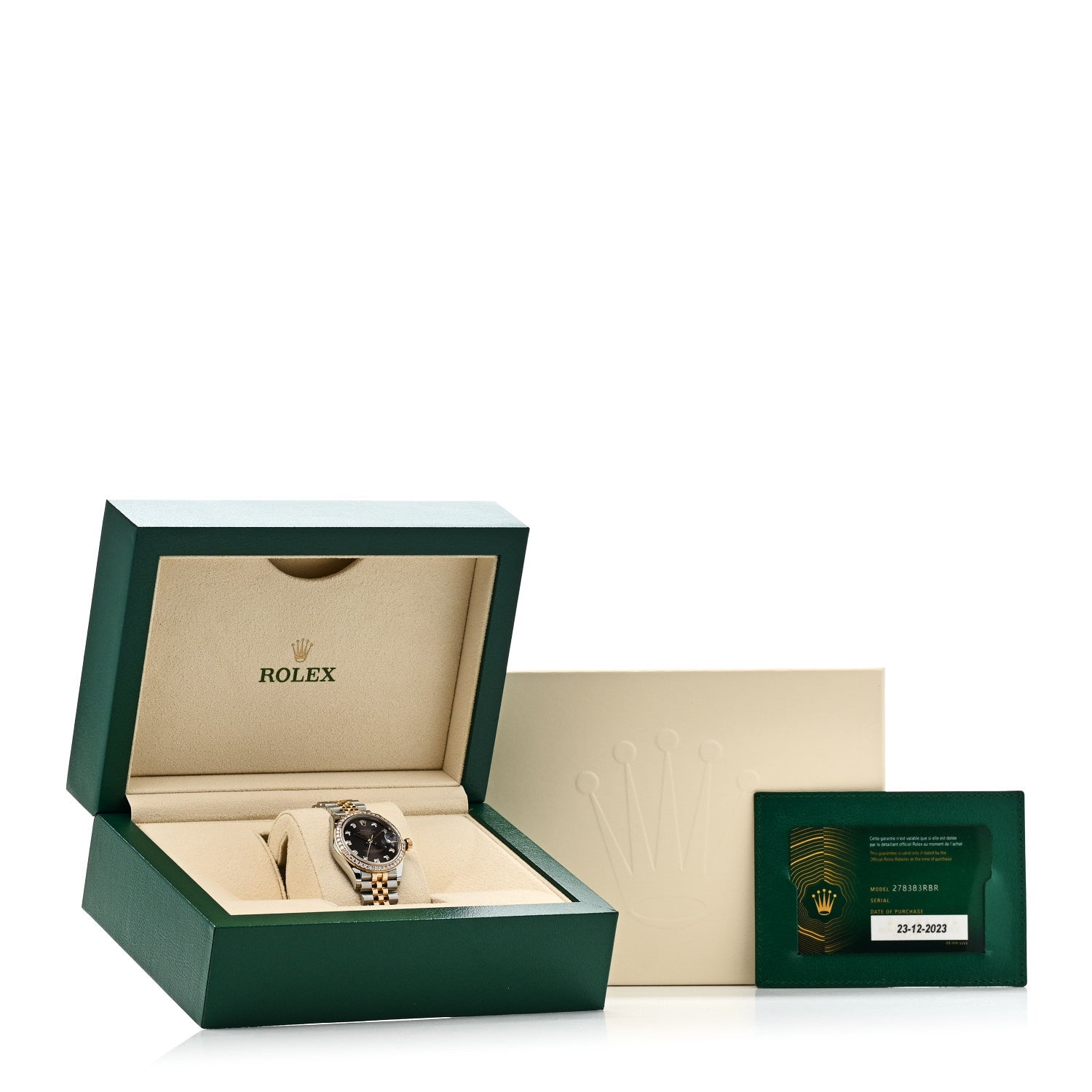 Stainless Steel 18K Yellow Gold Diamond Bezel 31mm Oyster Perpetual Datejust Watch Dark Grey 278383RBR