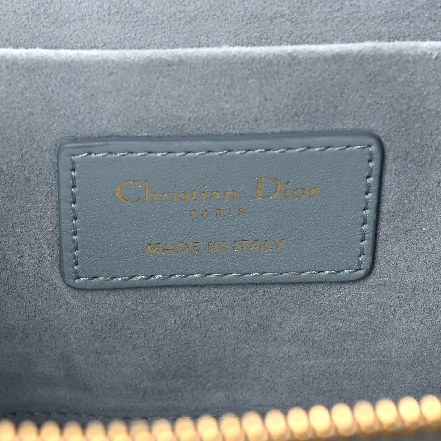 Lambskin Cannage Small Diortravel Vanity Case Cloud Blue