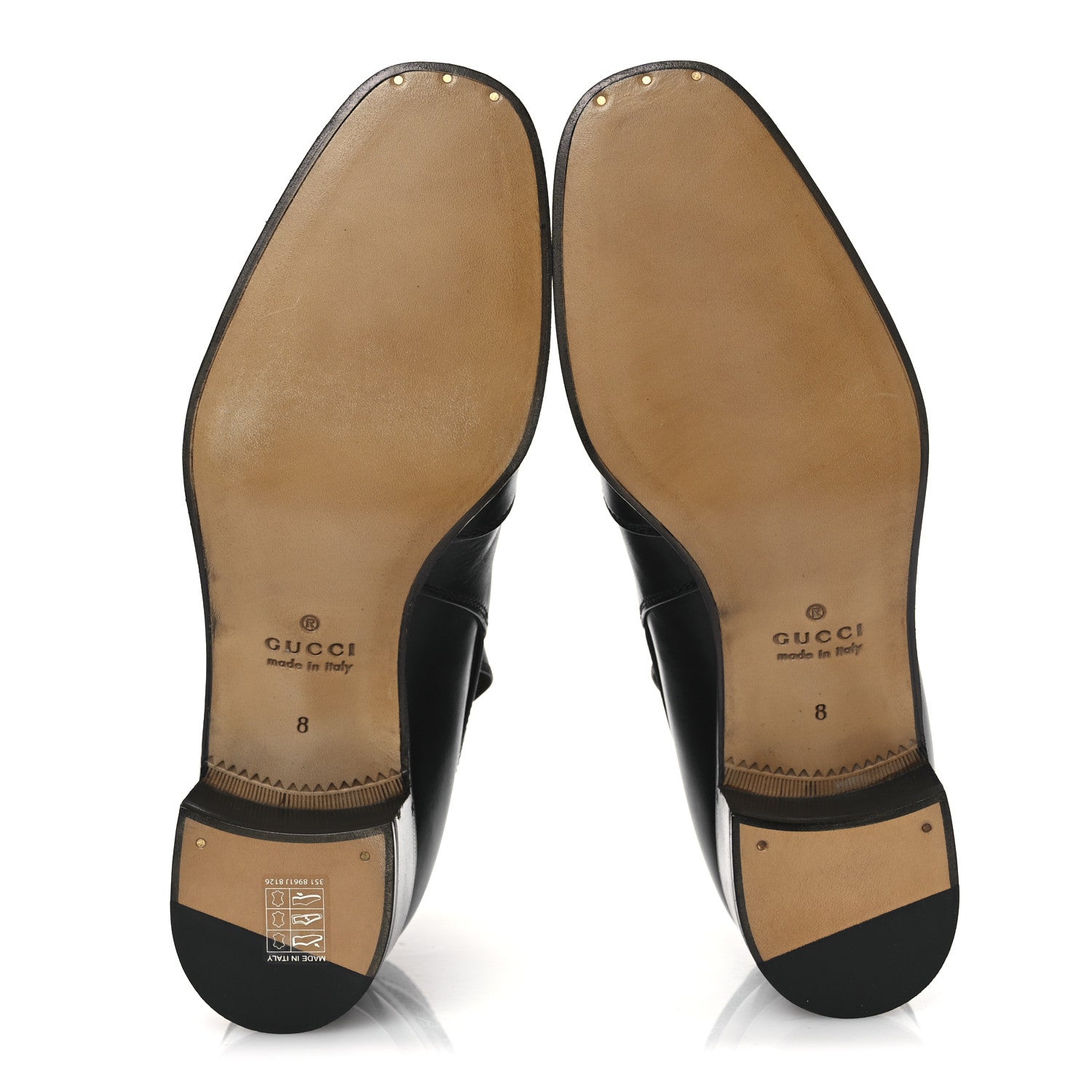 Calfskin Jakarta Buckle Boots 8 Black