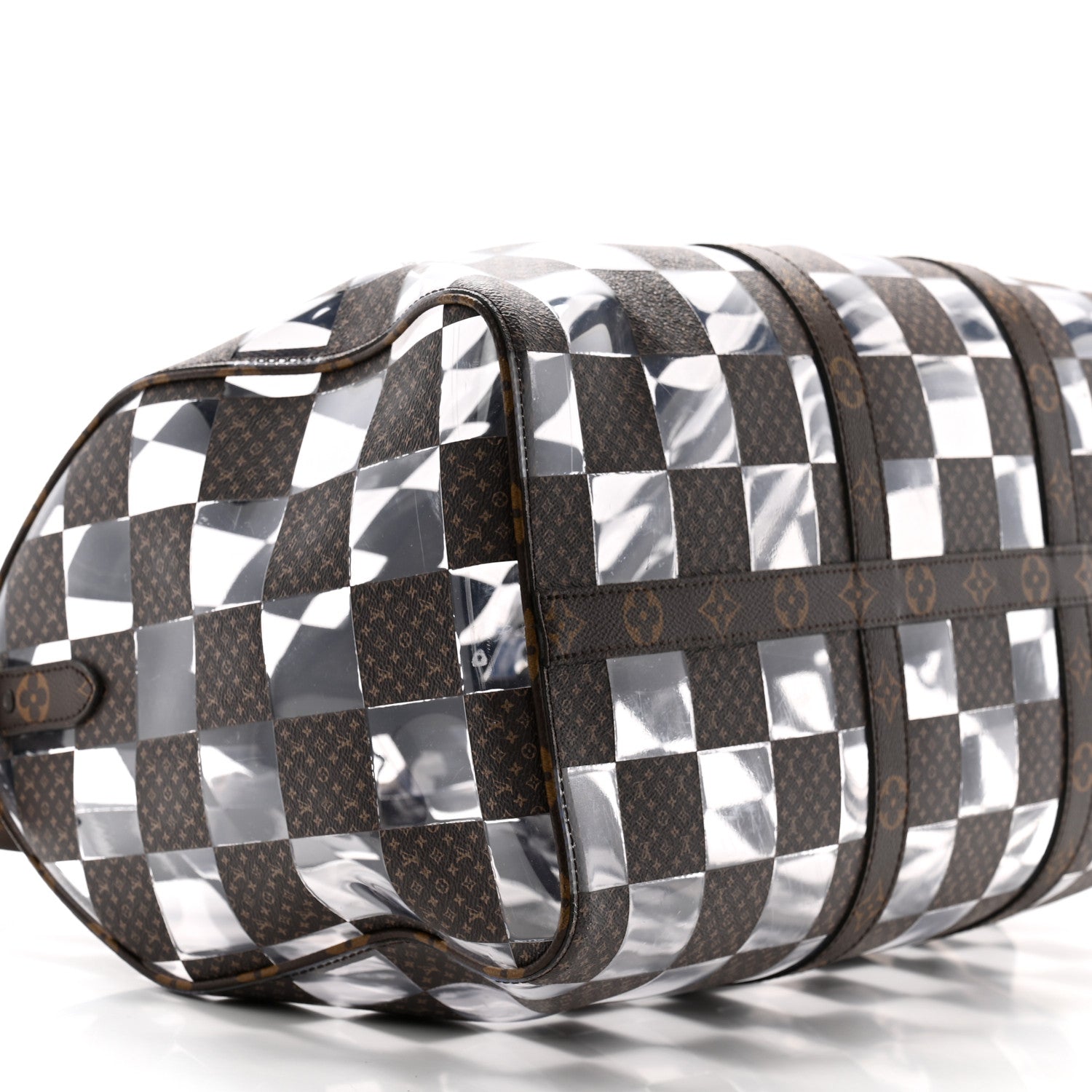 PVC Monogram Chess Keepall Bandouliere 50