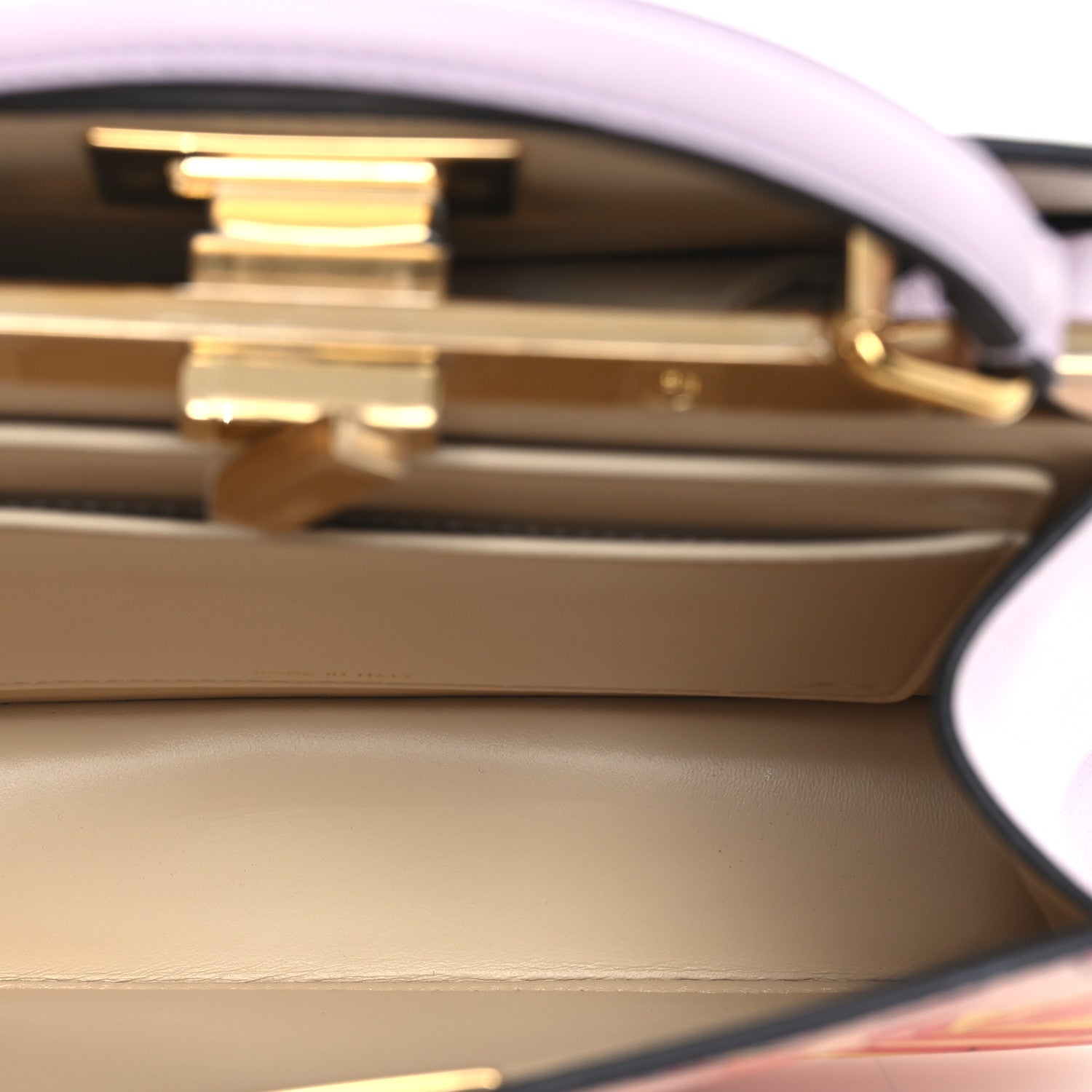 Vitello Seta Shiny Nappa Dancing Girls Inlay Small Peekaboo I SEE U Satchel Anemone Multicolor