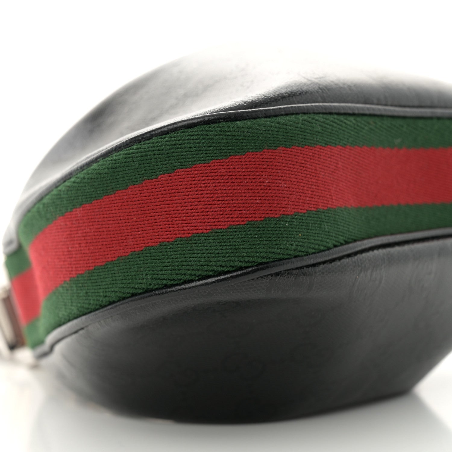 GG Crystal Coated Canvas Monogram Web Small Attache Shoulder Bag Black