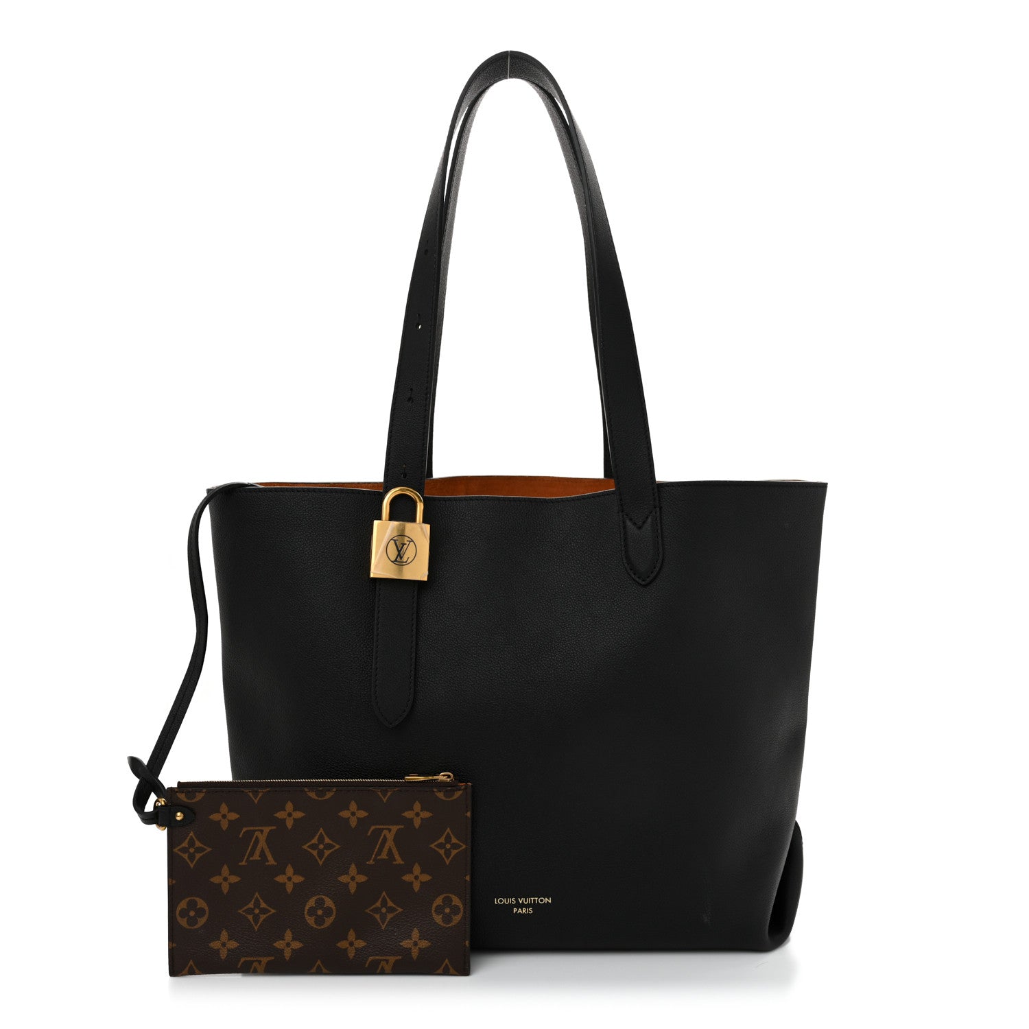 Grained Calfskin Low Key Cabas MM Black