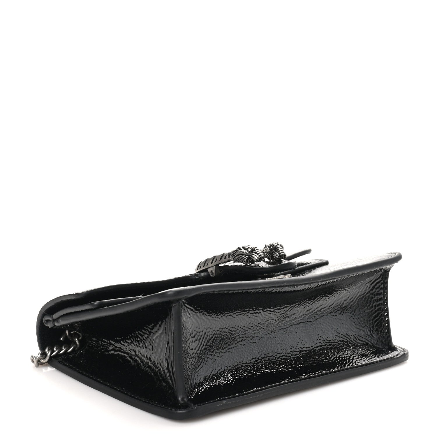 Crinkled Patent Mini Dionysus Shoulder Bag Black