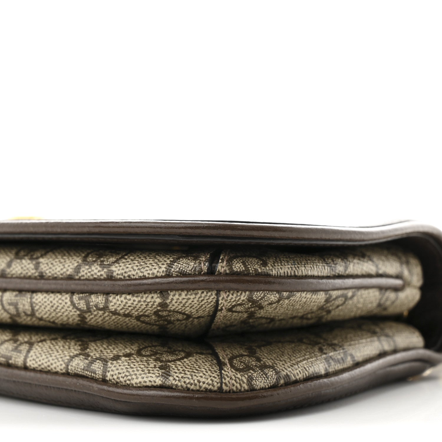 GG Supreme Monogram Textured Dollar Calfskin Mini Blondie Chain Shoulder Flap Bag Beige Ebony New Acero