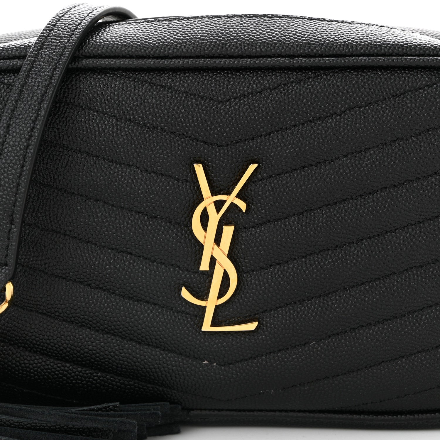 Grain De Poudre Matelasse Monogram Mini Lou Camera Bag Black