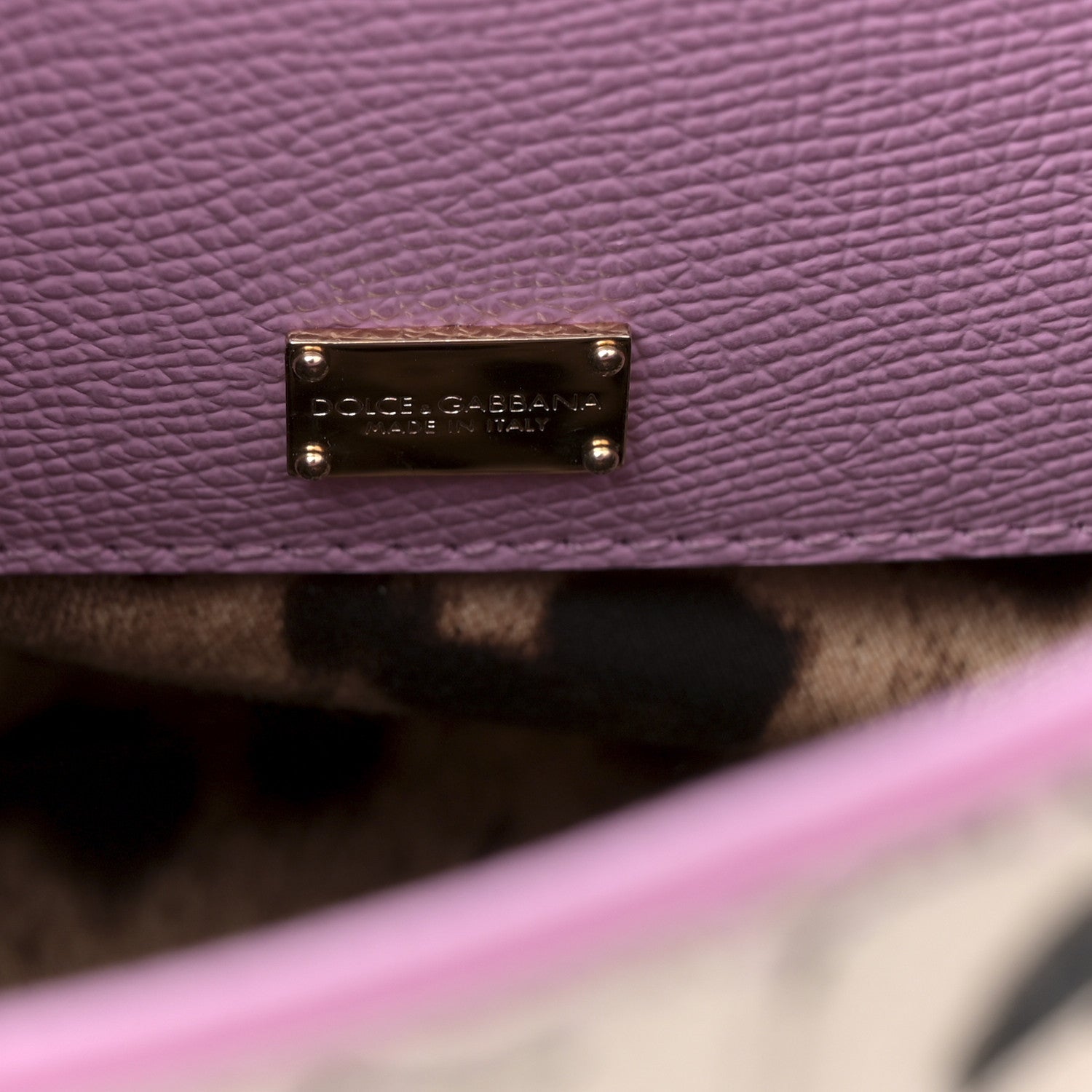 Dauphine Studded Medium DG Family Patch Miss Sicily Satchel Pink Rosa Chiaro