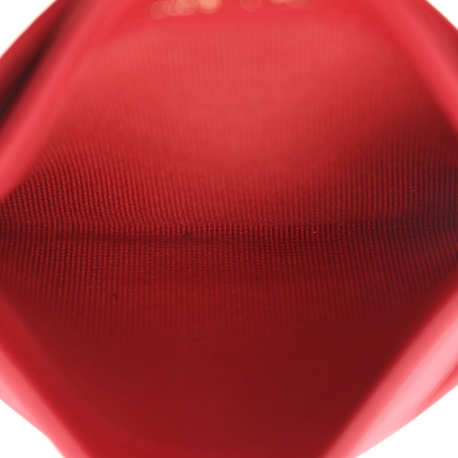 Lambskin Plexiglass Quilted Coco Love Card Holder Red