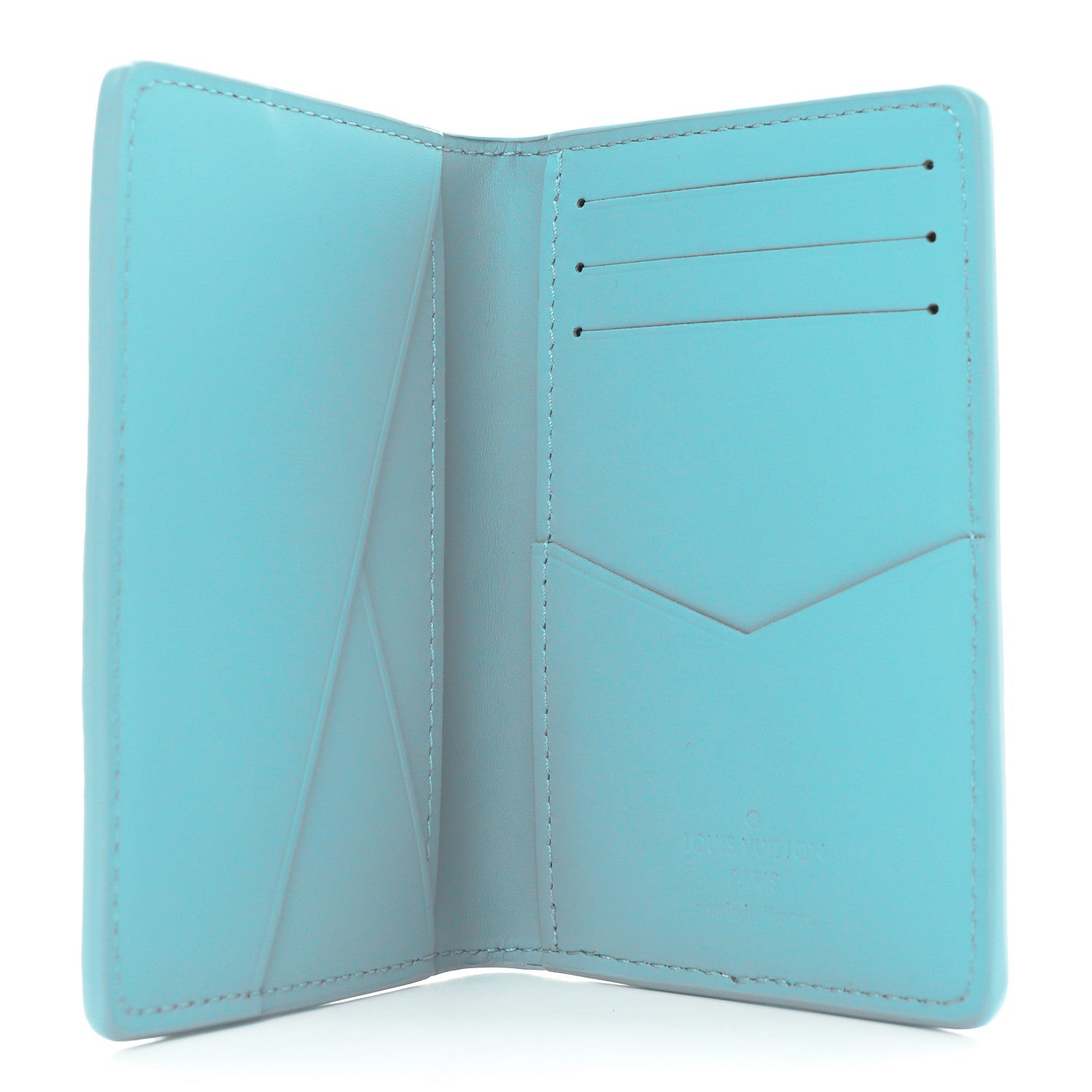 Taurillon Monogram Pocket Organizer Turquoise