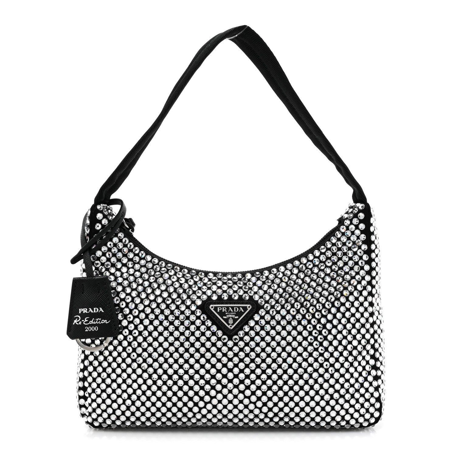 Satin Crystal Mini Re-Edition 2000 Bag Cristal