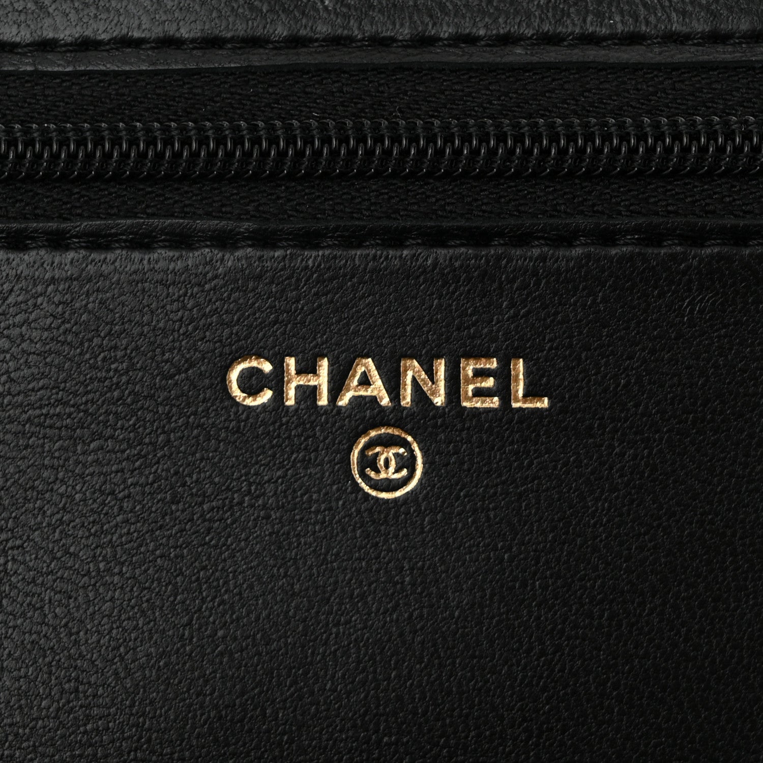 Lambskin Quilted Pick Me Up Wallet On Chain WOC Black