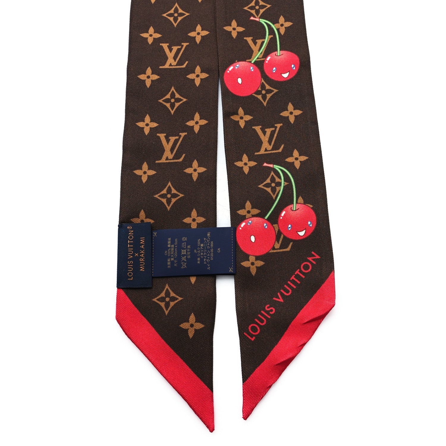 LV X TM Silk Monogram Cerises Bandeau Brown
