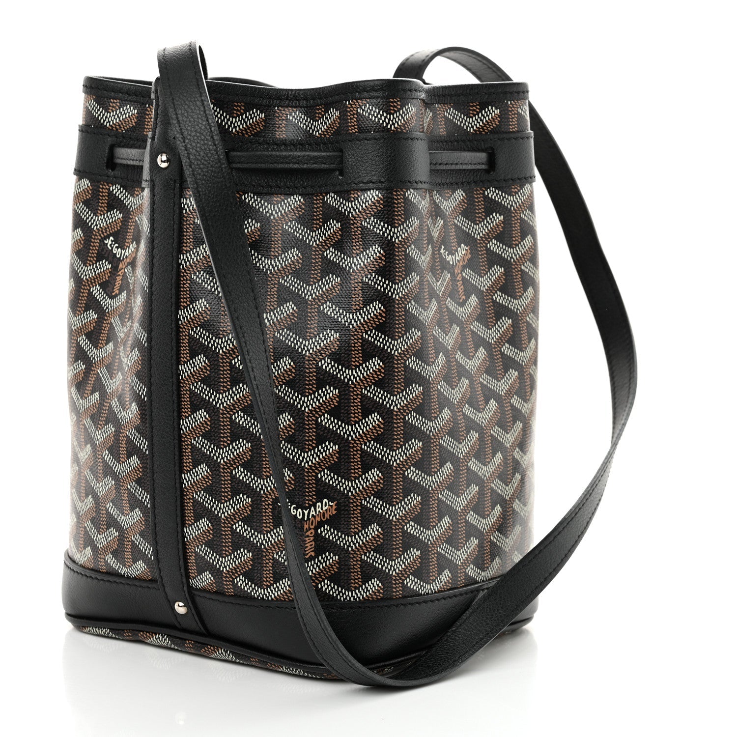 Goyardine Petit Flot Bucket Bag PM Black